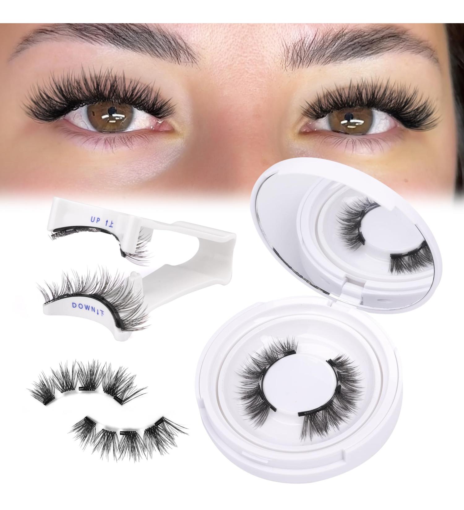 ALICE Magnetic Eyelashes Kit Natural Cat Eye False Eyelashes with Magnets and Magnetic Lash Applicator Reusable Faux Mink Magnetic Lashes Kit Easy to Use No Glue Needed D27 - Buy Online on GoSupps.com
