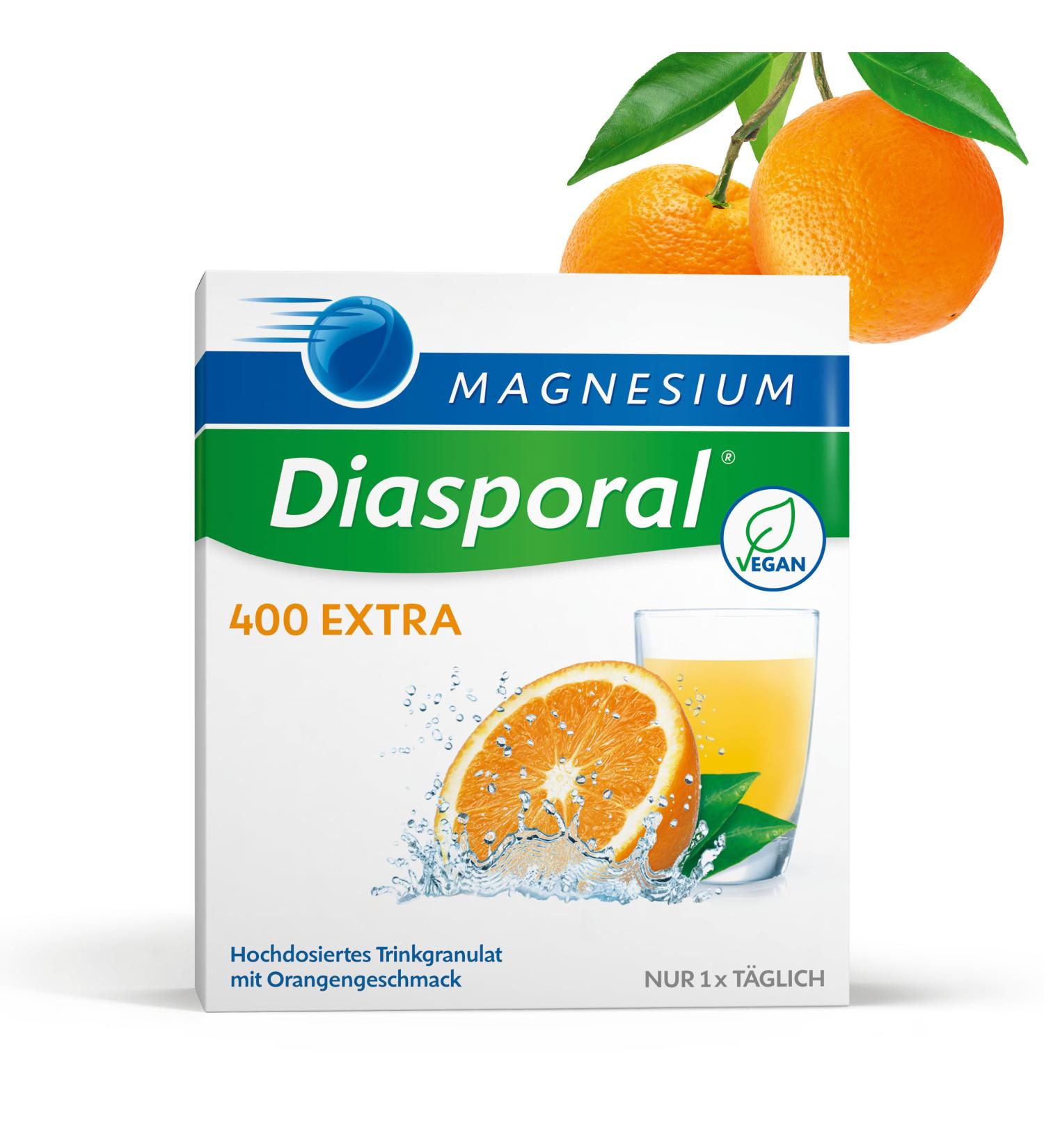 Buy Magnesium Diasporal 400 Extra - Pure Magnesium Citrate Drinking Granulate 400mg per Stick 50 Sticks (393g) | Fast International Shipping - Buy Online on GoSupps.com