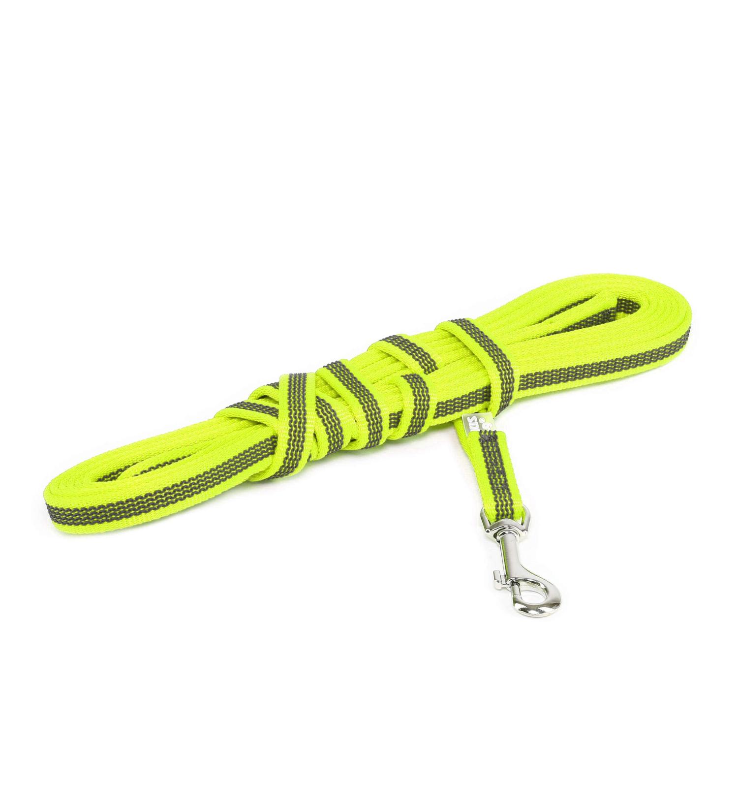 IDC Color & Gray Rubberized Leash - 14mm x 5m with Loop | Neon Gray - Durable Dog Leash for International Shipping - Buy Online on GoSupps.com