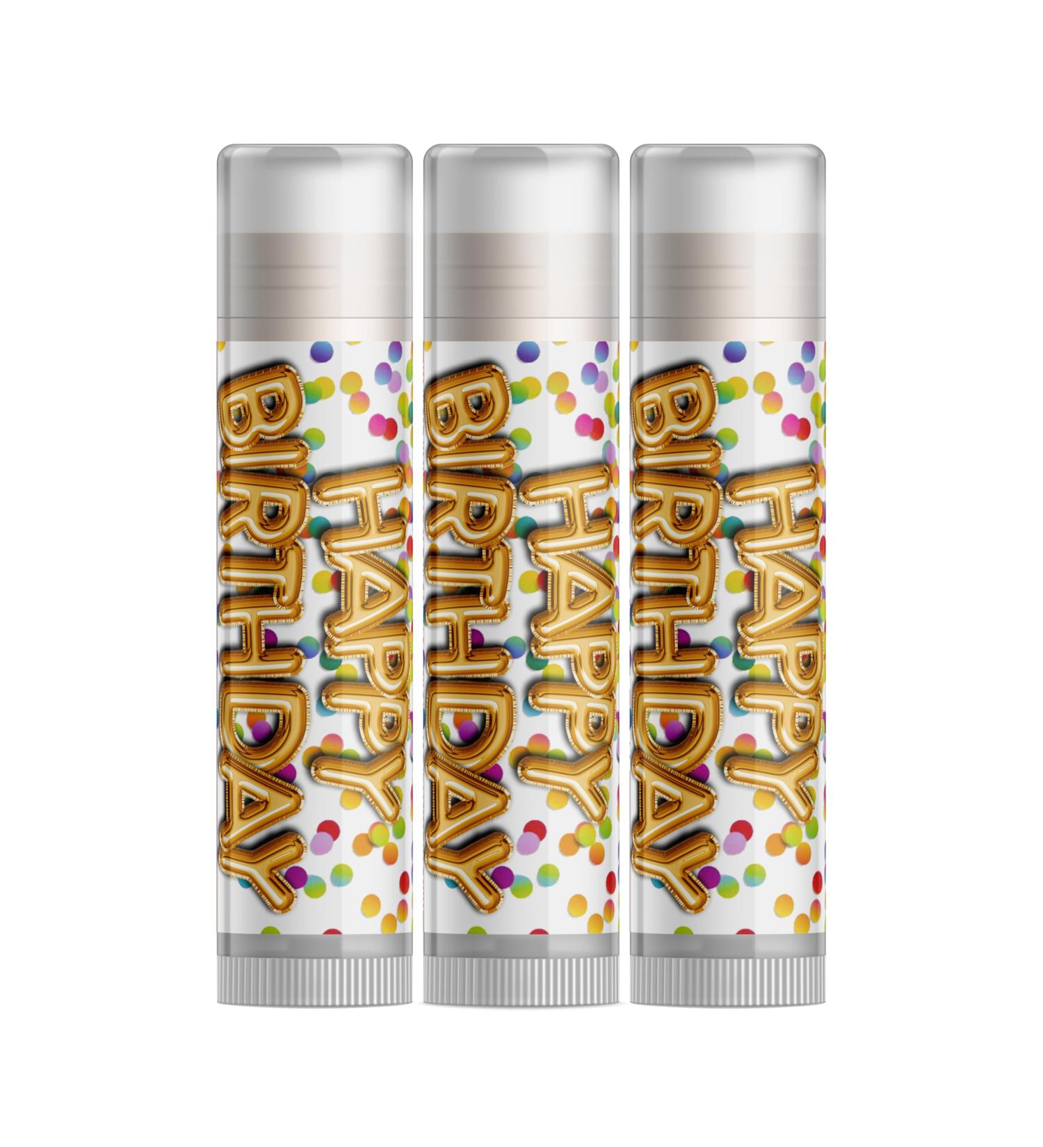 Delight Naturals Happy Birthday Lip Balm - Three Pack 3 Pack - Buy Online on GoSupps.com