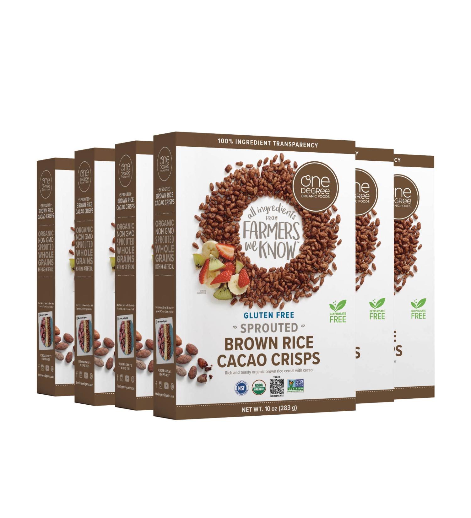 Organic Sprouted Brown Rice Cacao Crisps 10 oz - Pack of 6 | Non-GMO Chocolate Cereal | Gluten-Free USDA Certified - Buy Online on GoSupps.com