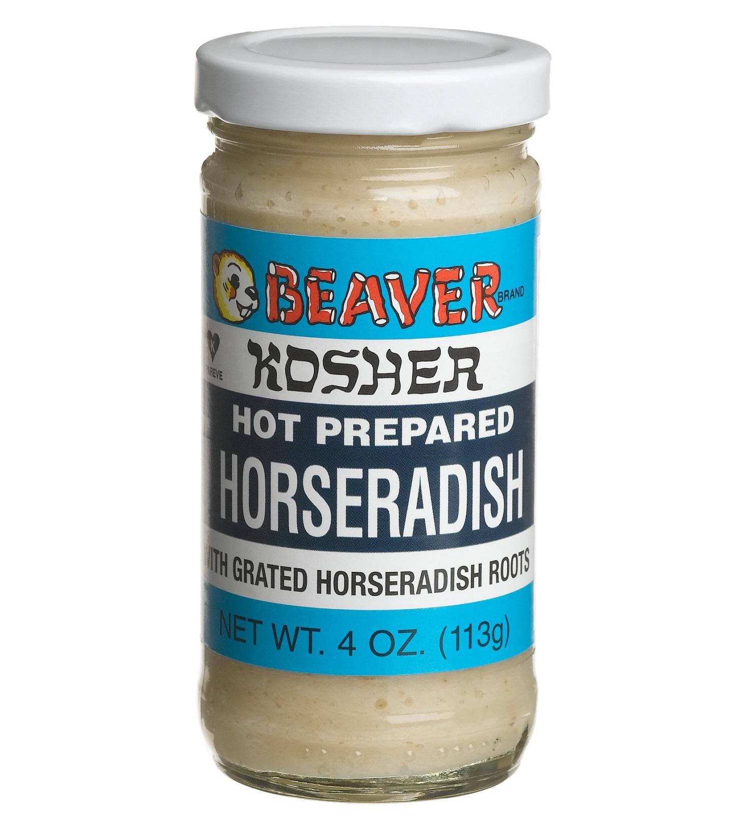 Beaver Kosher White Horseradish, 4 oz 4 Ounce (Pack of 1)