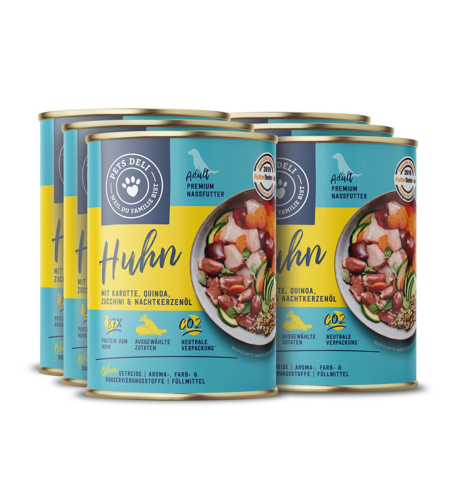 Pets Deli Wet Dog Food - Chicken Carrot Quinoa & Zucchini - Gluten & Sugar-Free (6 x 400g Pack) - Buy Online on GoSupps.com