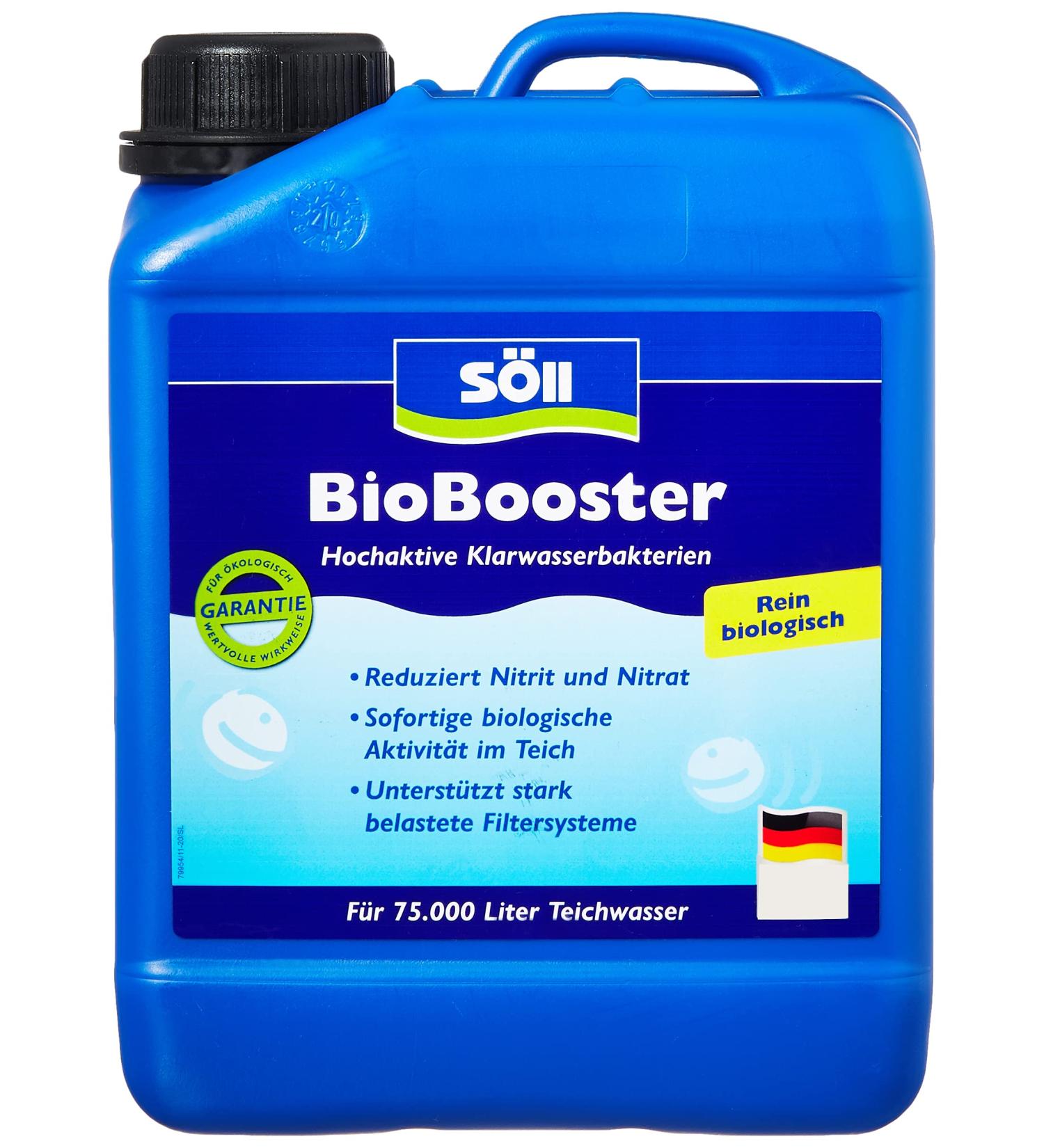 S ll 81430 Biobooster Pond Bacteria - Organic 2.5L for Clear Water Reduces Nitrate in Garden & Swimming Ponds Treats Up to 75 000 Liters - Buy Online on GoSupps.com