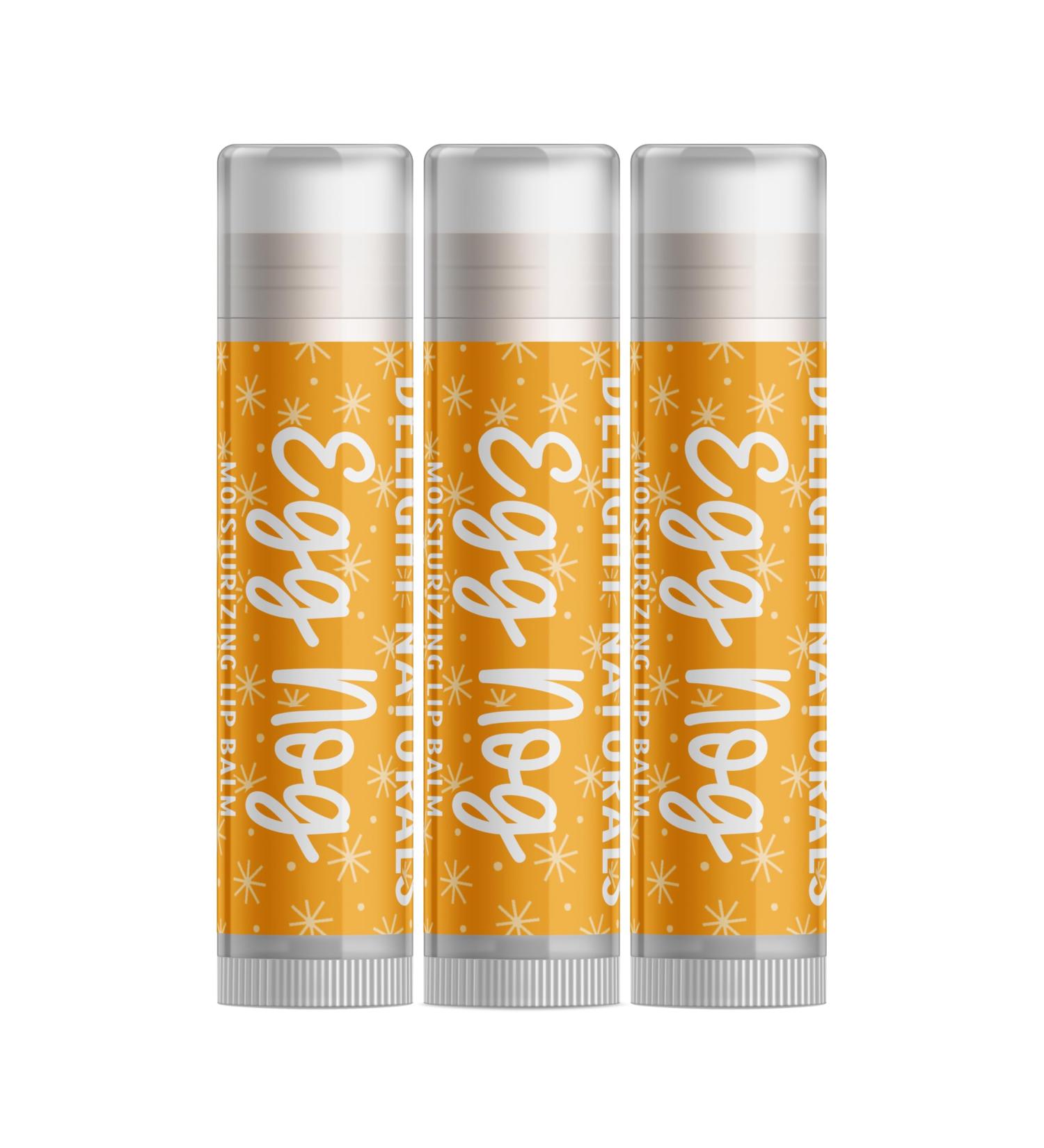 Delight Naturals Merry Christmas Egg Nog Lip Balm - Set of Three - Buy Online on GoSupps.com