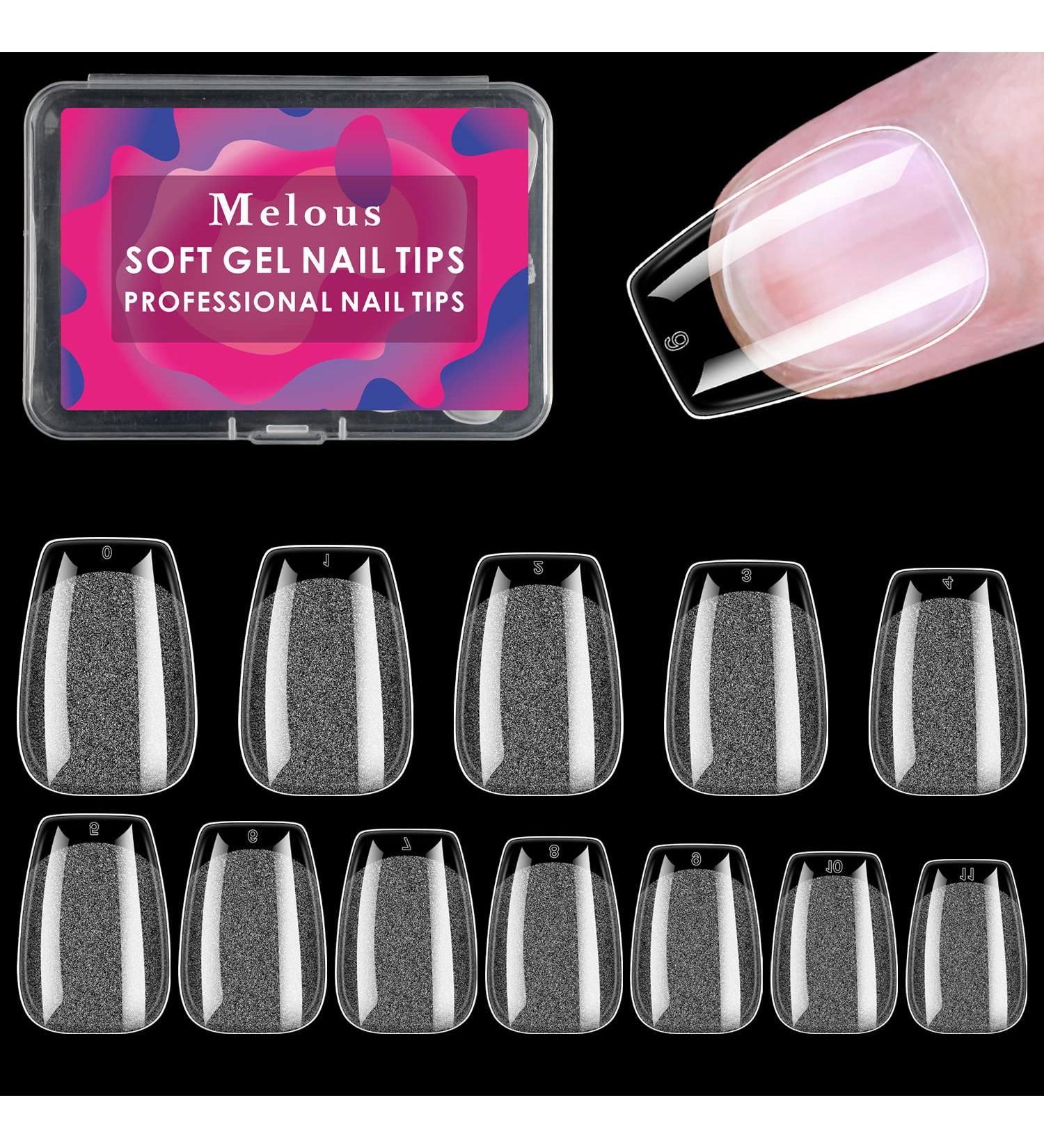 Melous 120 PCS Short Coffin Nail Tips | Soft Gel Full Cover & Half Matte Gel Tips for Perfect Nails | International Shipping - Buy Online on GoSupps.com