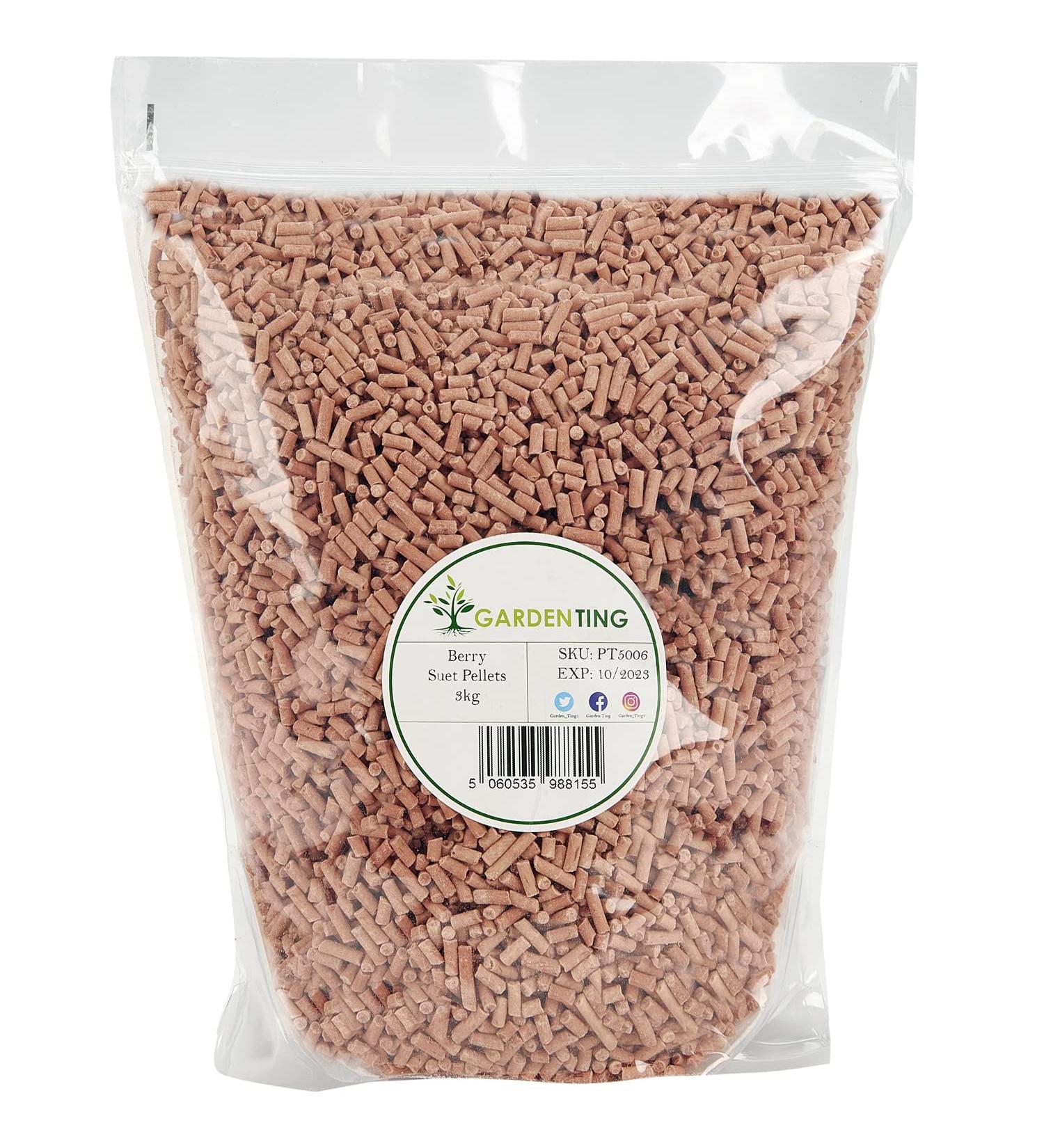 Garden Ting Berry Suet Pellets Wild Bird Food 3kg