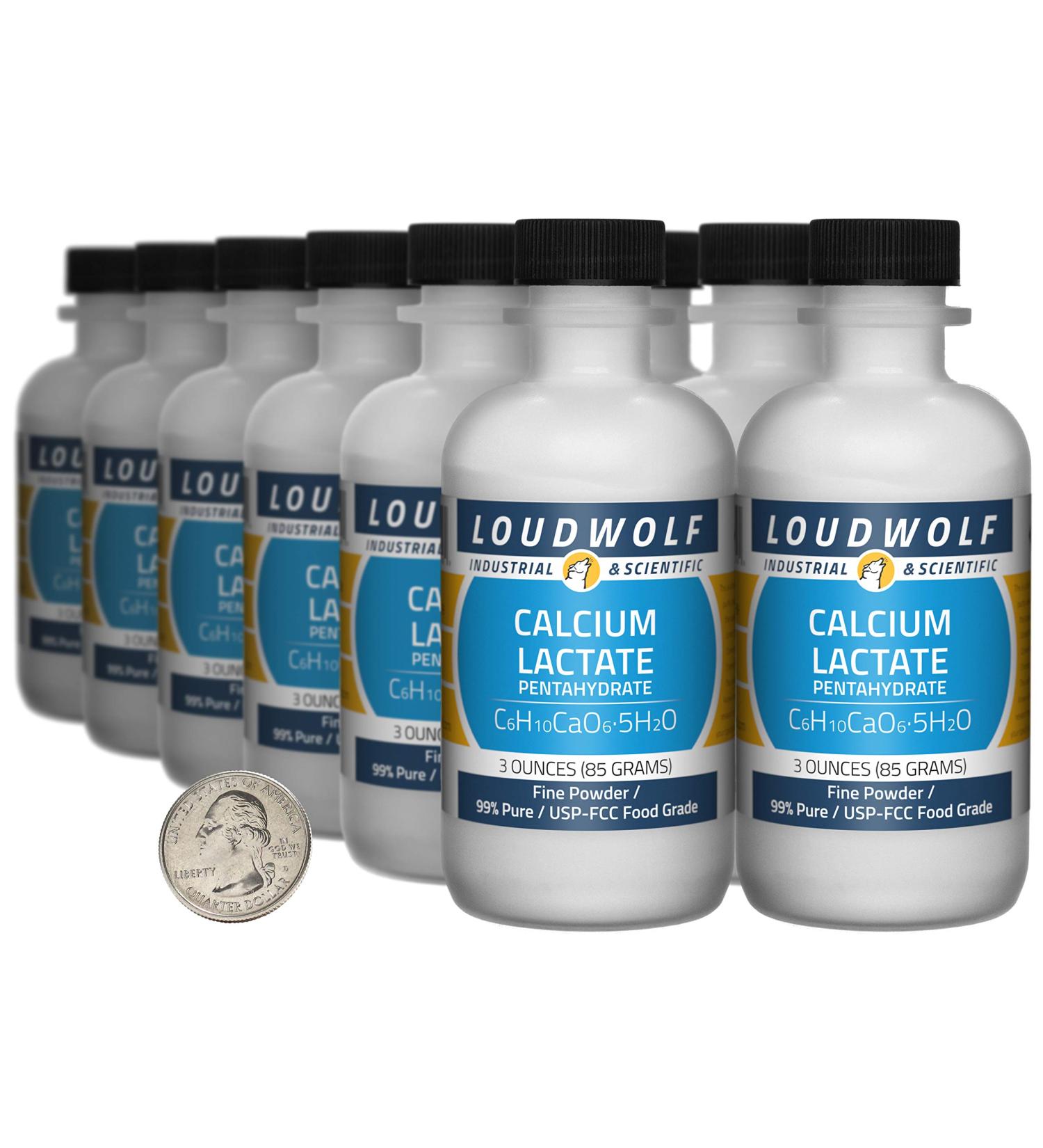 Calcium Lactate / 2.3 Pounds / 12 Bottles / 99% Pure USP-FCC Food Grade/Fine Powder 36 Ounce (Pack of 1) - Buy Online on GoSupps.com