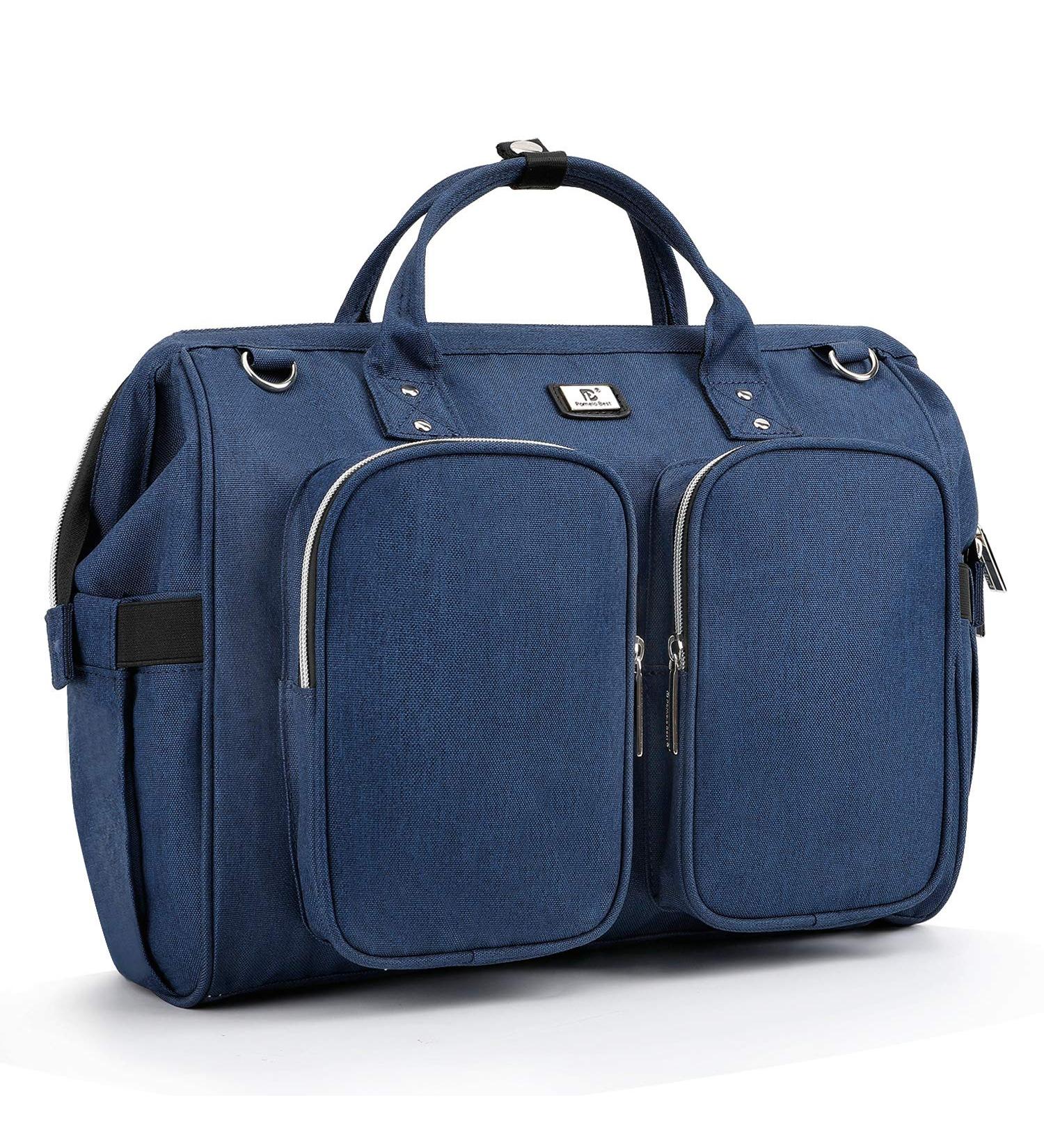 Pomelo Baby Changing Bag with Pram Clips & Mat - Blue | Convenient & Stylish Choice - Buy Online on GoSupps.com