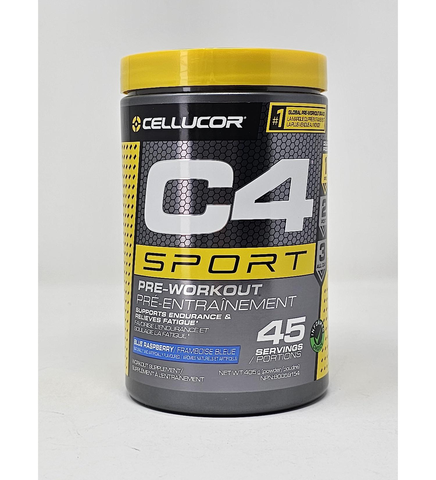 Cellucor C4 Sport Pre Workout Supplement - Blue Raspberry Supports Endurance & Relieves Fatigue - 45 Servings - Buy Online on GoSupps.com
