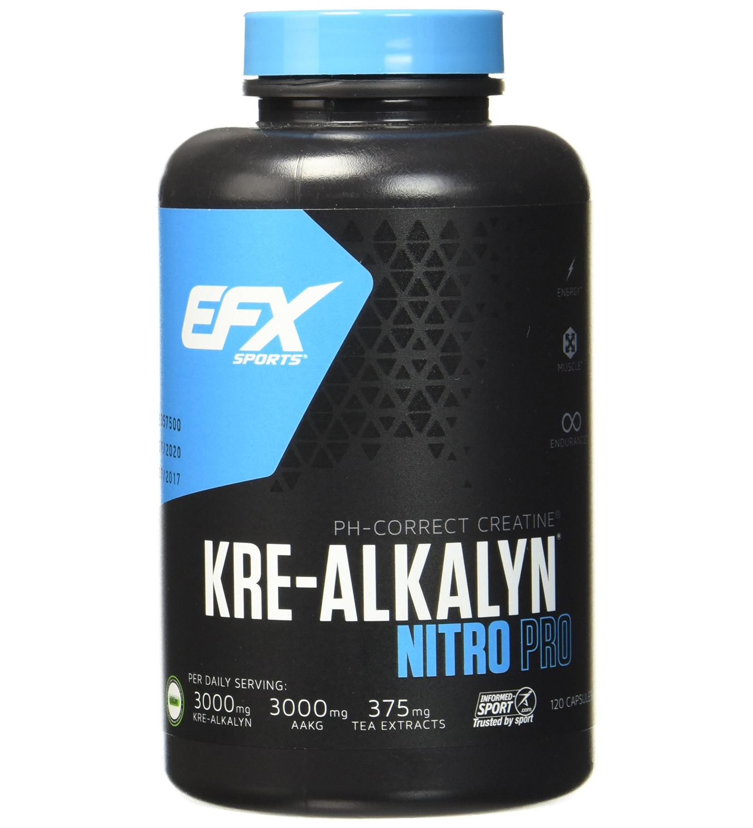 EFX Kre-Alkalyn Nitro-Pro Super Caps - 120 Creatine Capsules for Enhanced Performance - International Shipping Available - Buy Online on GoSupps.com