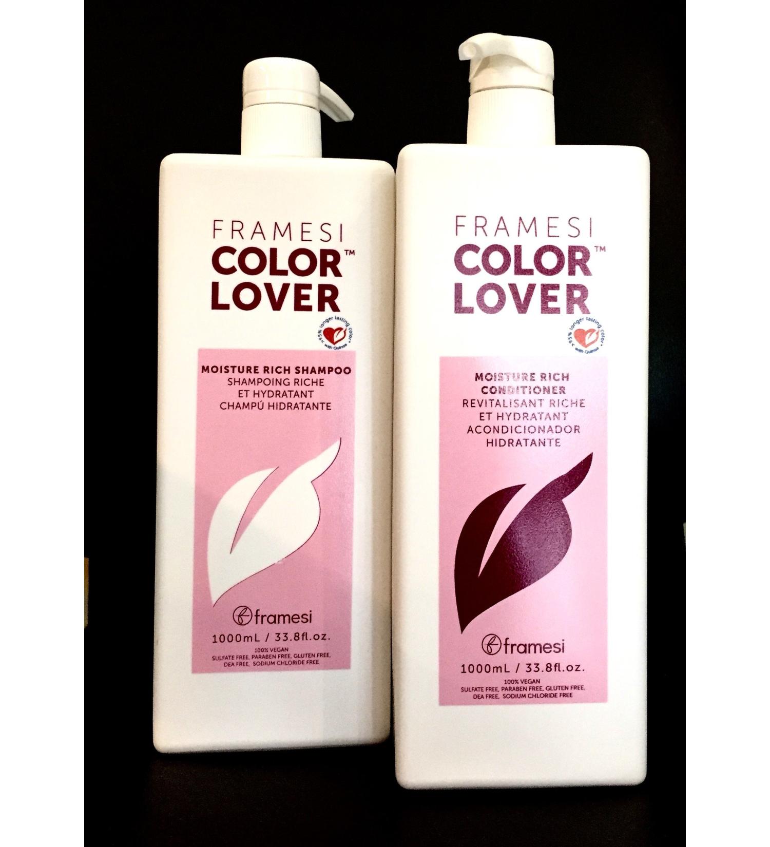 Framesi COLOR LOVER Moisture Rich Hydrating Shampoo/Conditioner 33.8oz DUO DEAL!