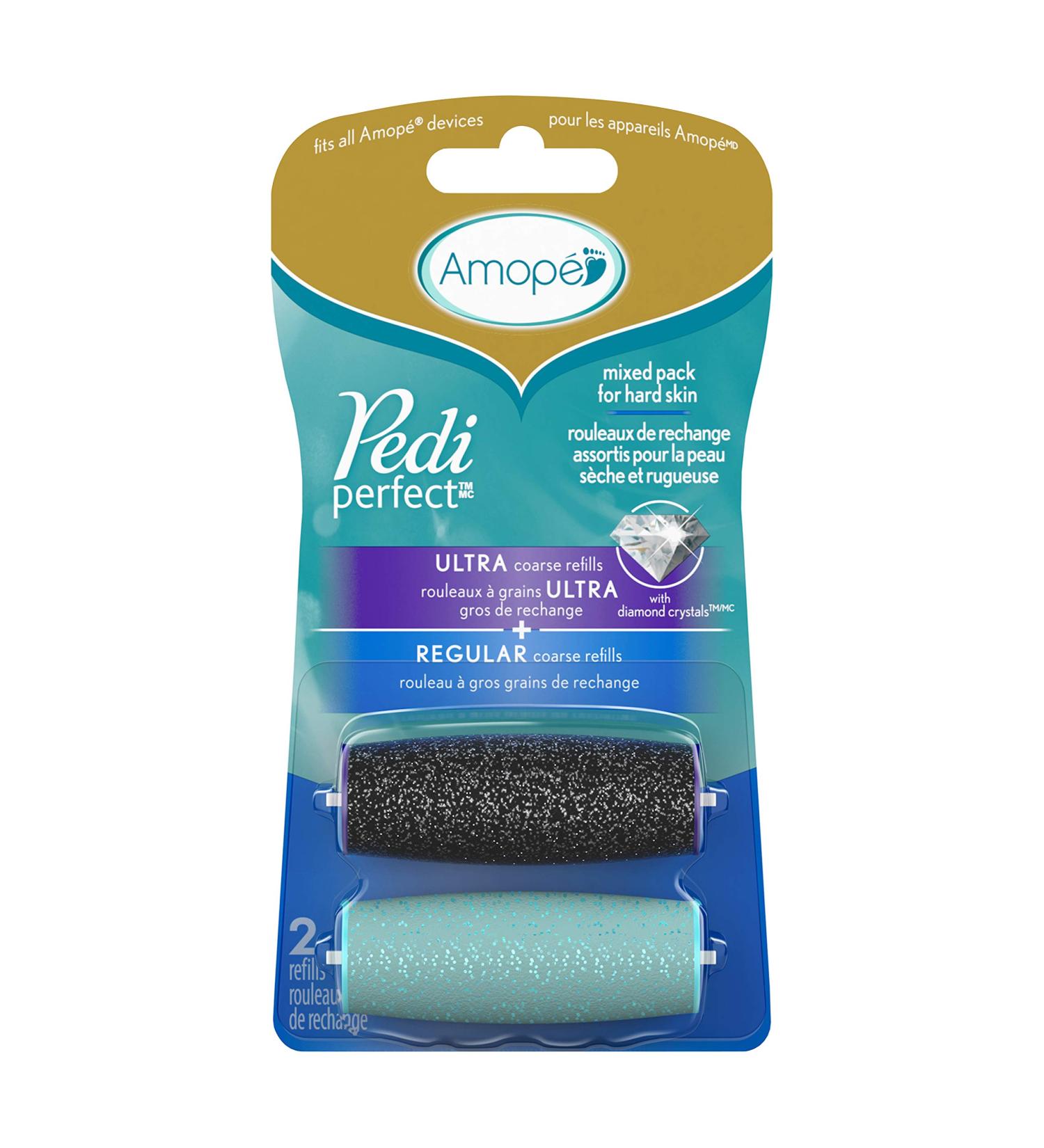 Amope Pedi Perfect Electronic Foot File Mixed Refills - 2 ct Regular & Ultra Coarse - Buy Online on GoSupps.com