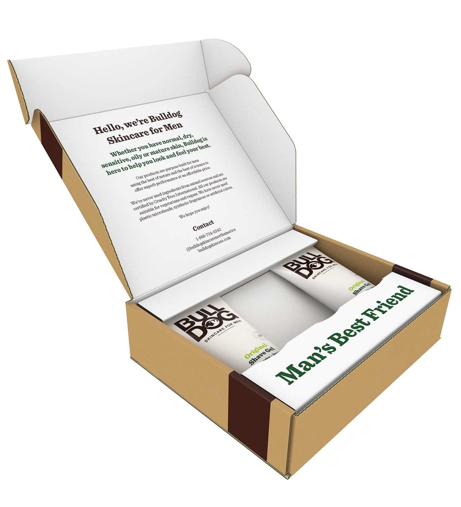 Bulldog Men's Skincare Original Shave Gel - 5.9 oz, 2-Pack | Best Shaving Gel for Men - Buy Online on GoSupps.com