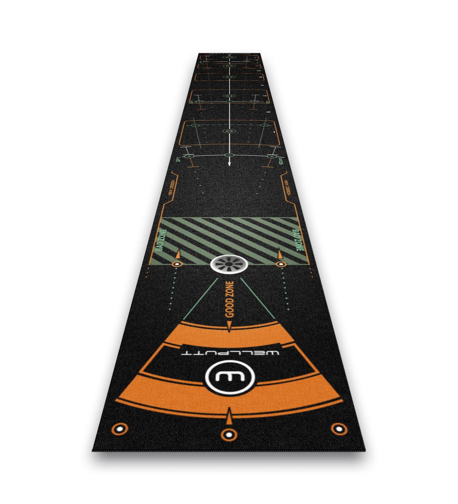 WELLPUTT 13ft Black Golf Putting Training Mat - Improve Your Putting Skills Easily - Buy Online on GoSupps.com