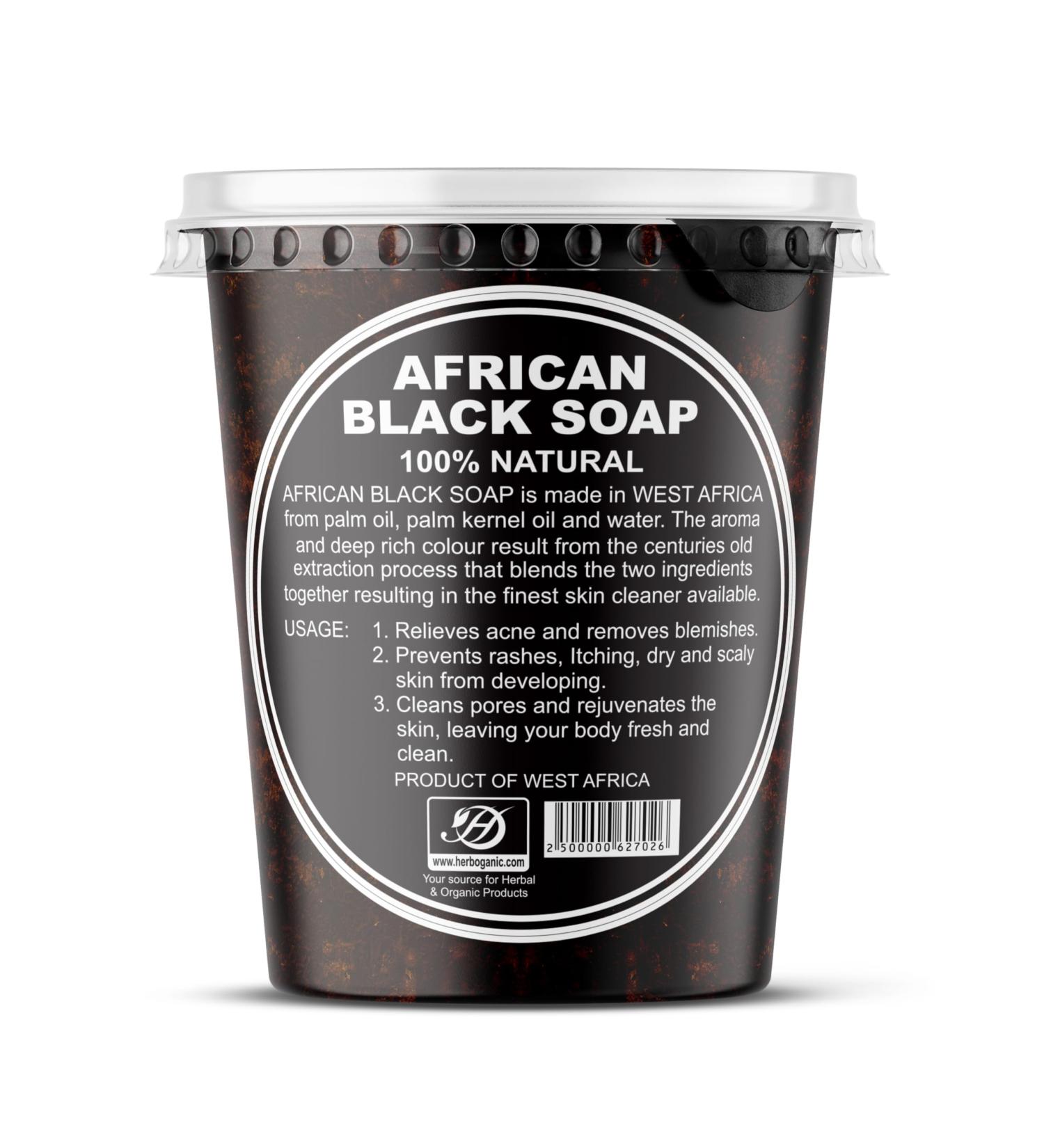 Raw African Black Soap Paste 32 oz - 100% Pure Natural Ghanaian Soap with Shea Butter for Acne Eczema Blackheads & Body Wash - Buy Online on GoSupps.com