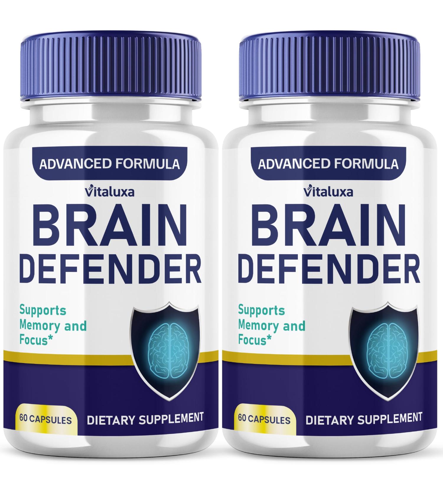(2 Pack) Brain Defender Supplement Brain Defend Pills for Focus and Memory Support BrainDefender Advanced Nootropic Capsules Daily Clarity Cognitive Health Function Brain Defense Vitamins (120 Ct) - Buy Online on GoSupps.com