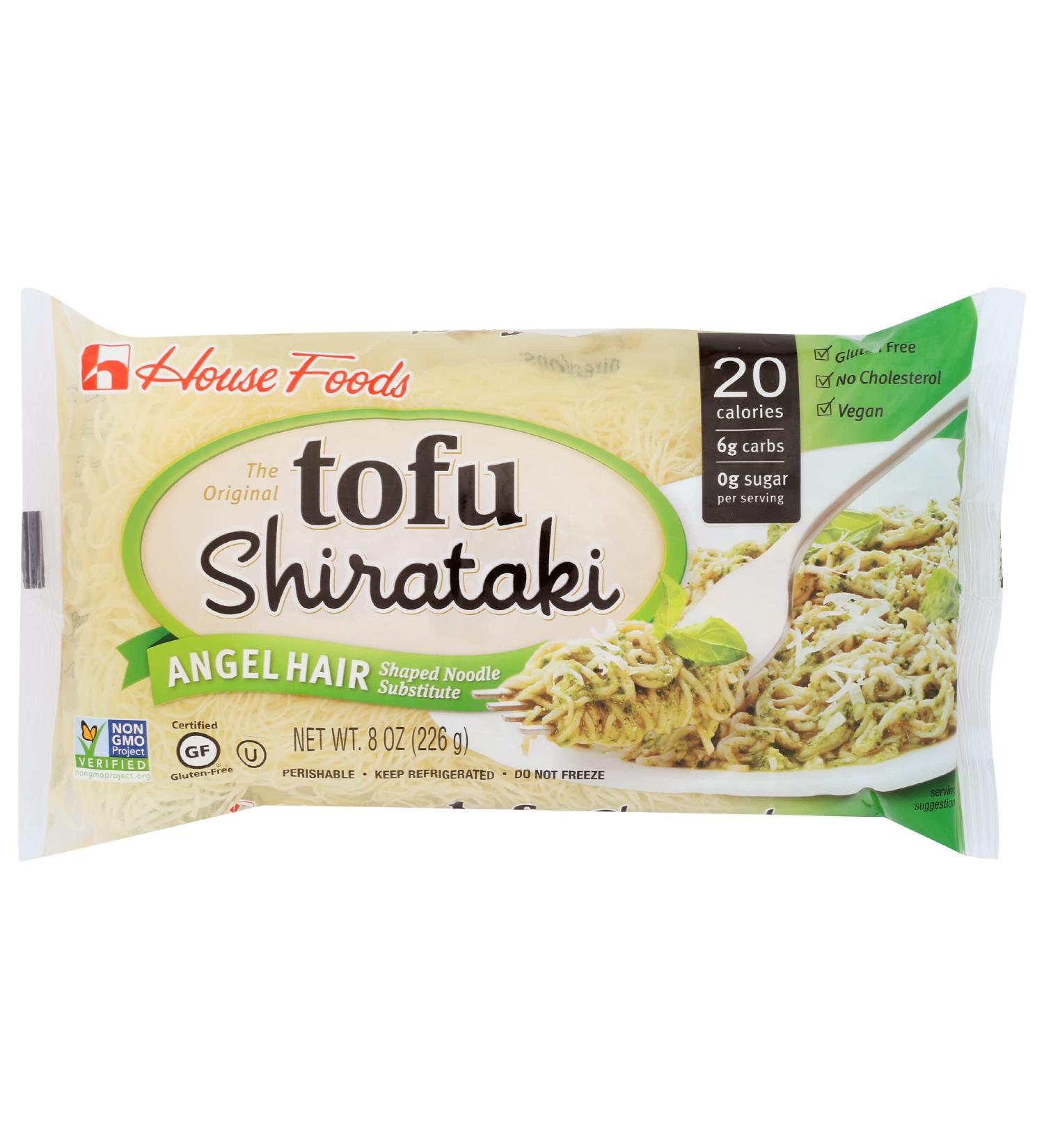 HOUSE FOODS Angel Hair Shirataki Tofu Noodles 8 oz - Low Carb, Gluten Free - Buy Online on GoSupps.com