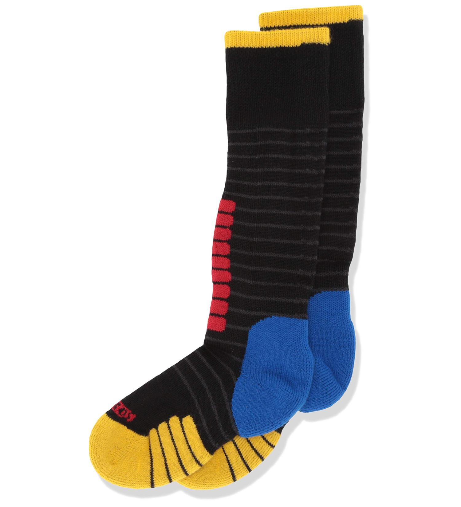 Eurosock Unisex Youth Supreme Ski Socks Black/Yellow 4X-Small - High Performance Winter Sports Socks - Buy Online on GoSupps.com