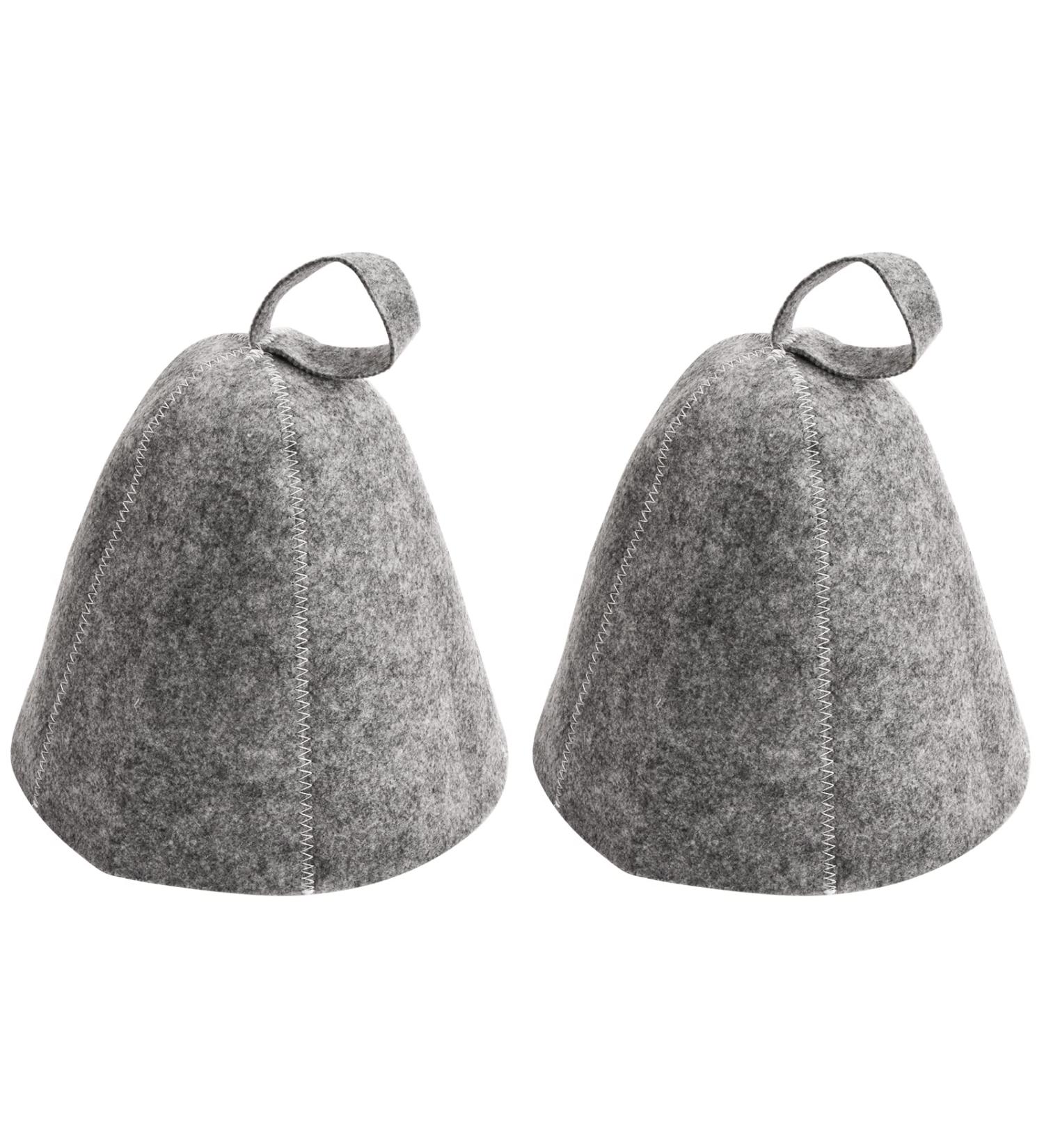 2 Pieces Sauna Hut Felt Hats - Heat Protection Sauna Caps for Men & Women | Premium Sauna Accessories - Buy Online on GoSupps.com