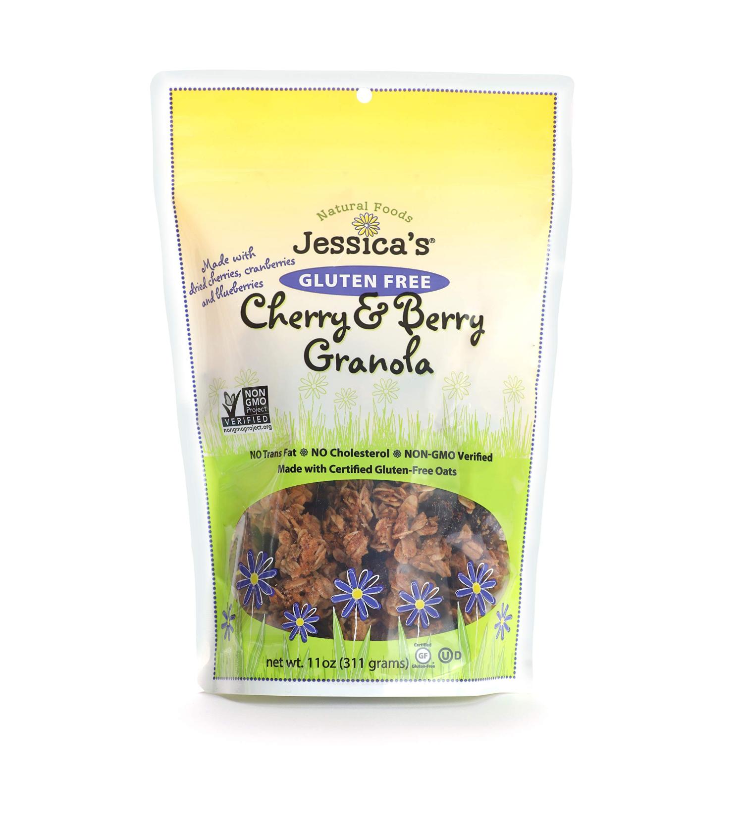 Jessica's Natural Foods Gluten-Free Cherry & Berry Granola - 11 oz | Non-GMO, All-Natural Breakfast & Snack - Buy Online on GoSupps.com