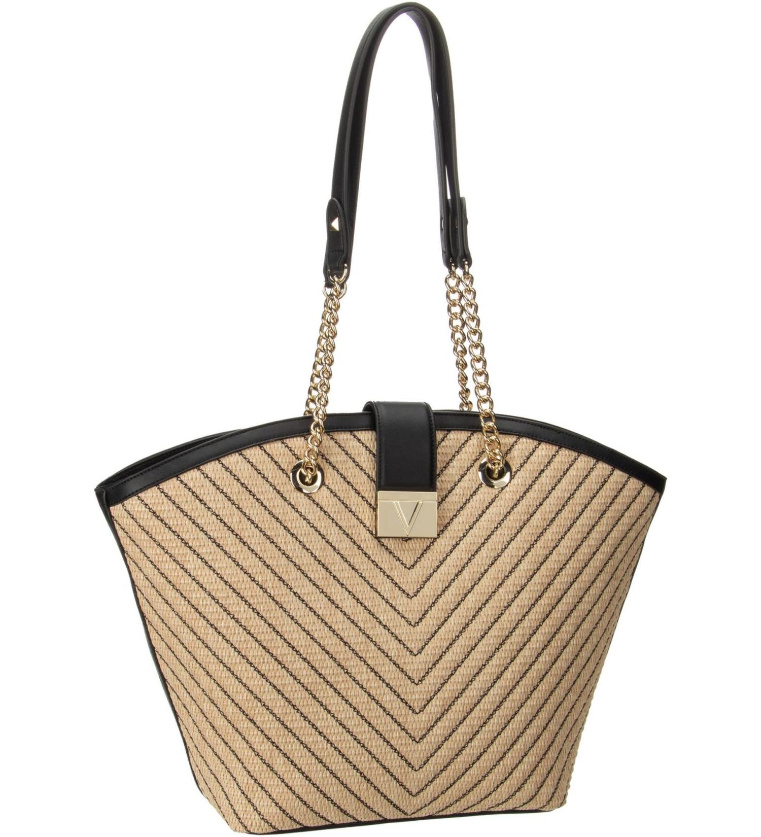 Valentino Shopper Tribeca R01 Naturale/Nero - Luxury International Shipping | Stylish Tote Bag - Buy Online on GoSupps.com