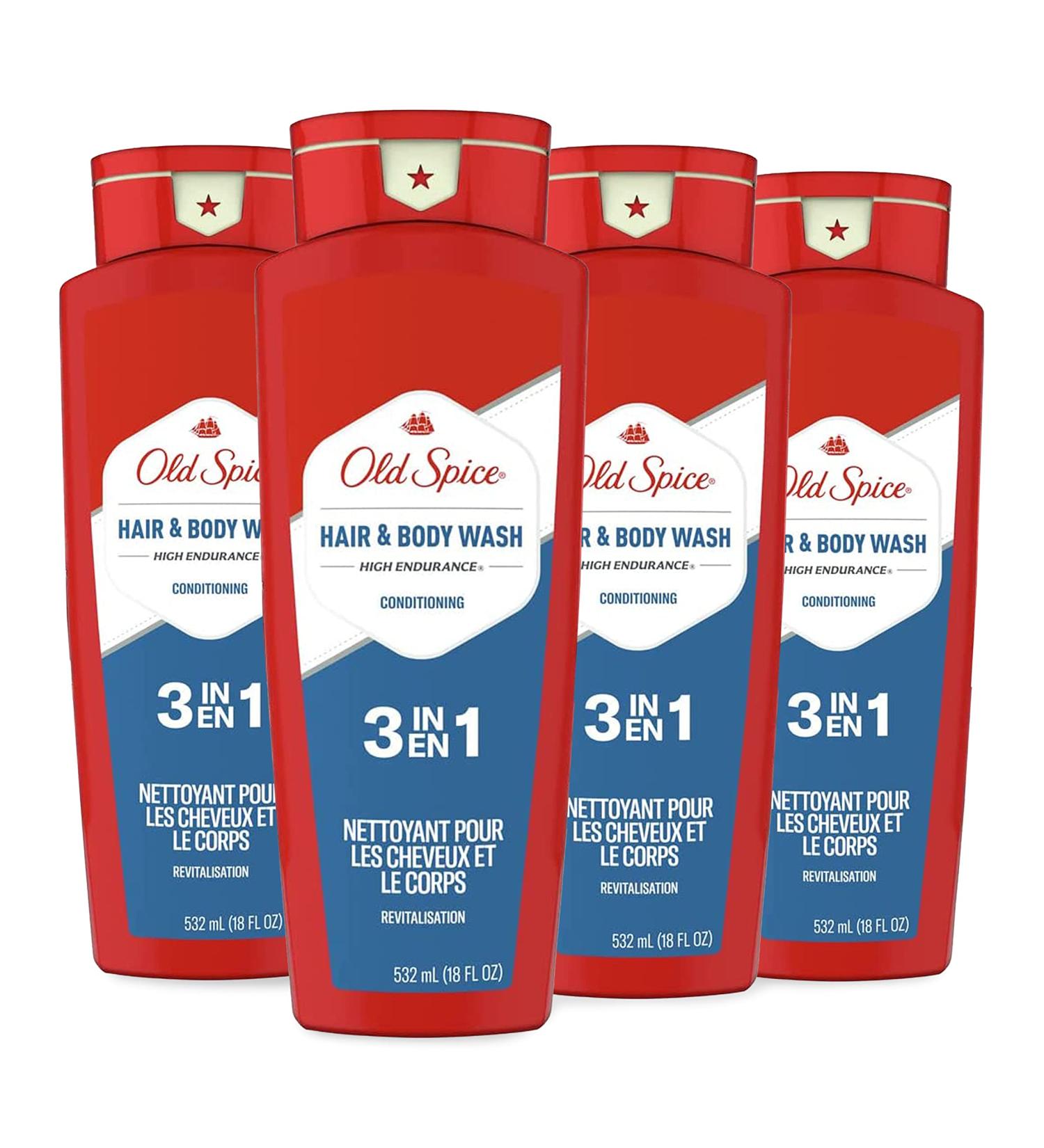 OLD SPICE HIGH ENDURANCE HAIR & BODY WASH CONDITIONER FOR MEN 2 128 ML TOTAL (PACK OF 4) - Buy Online on GoSupps.com