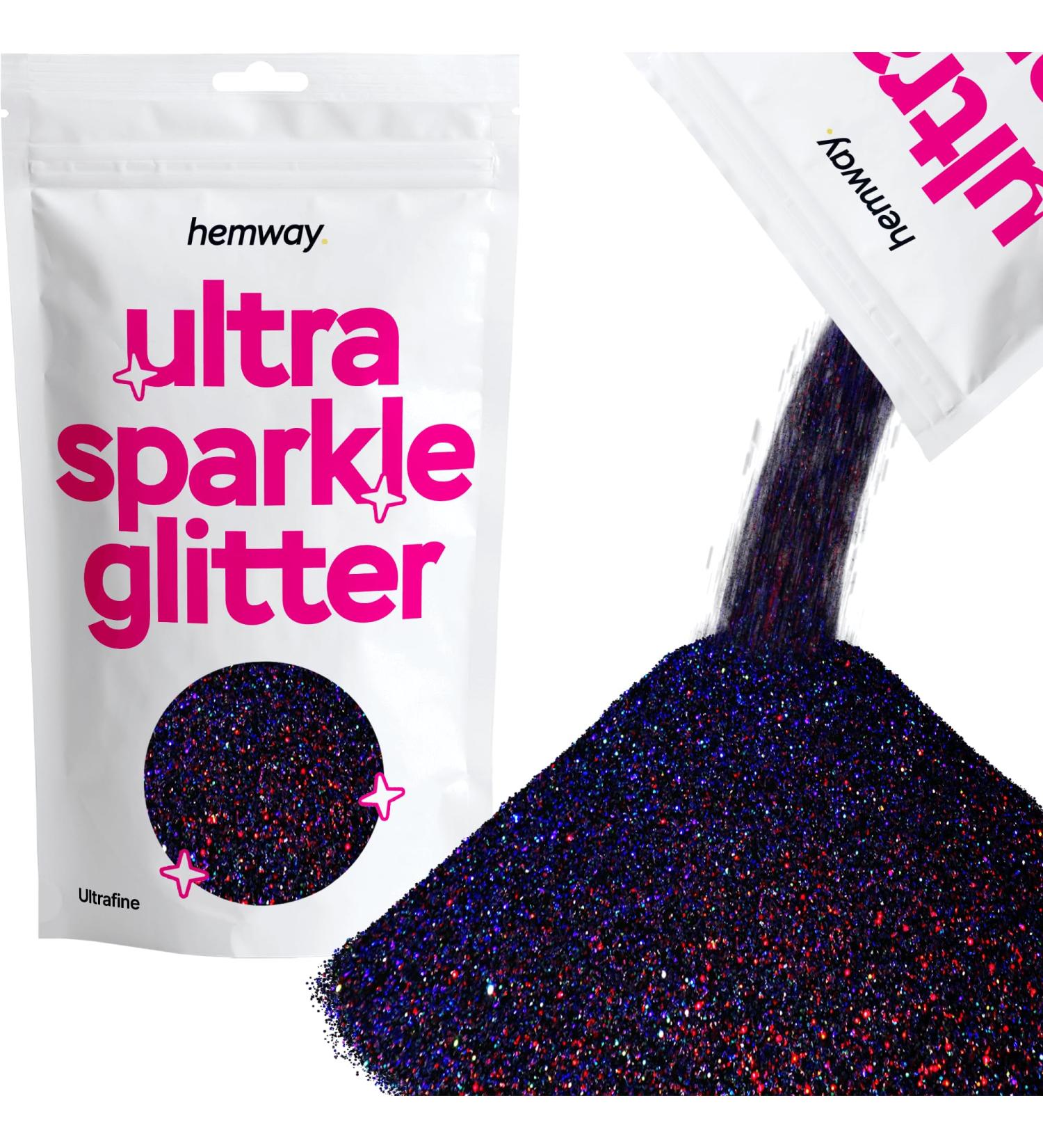 Hemway Ultra Sparkle Glitter Black Holographic 100g - Multi-Purpose Epoxy Resin for Arts, Crafts, and Beauty - Buy Online on GoSupps.com