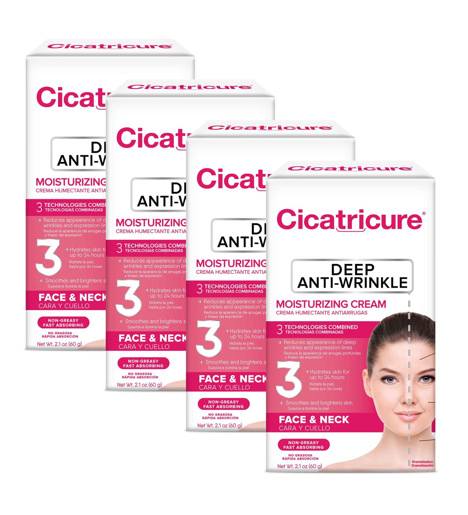 Buy Cicatricure Anti-Wrinkle Cream 2.1oz - Pack of 4 | Deep Anti-Aging Face Cream - Buy Online on GoSupps.com