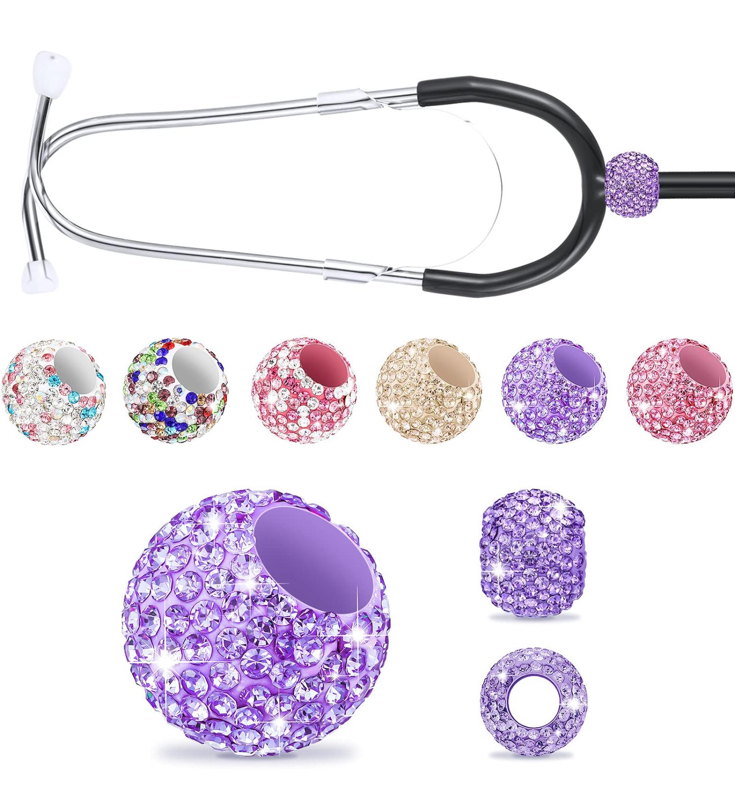 Buy Hicarer 6 Pieces Stethoscope Decorations & Charms - Bling Crystal & Round Charms for Nurses Doctors & Veterinarians - International Shipping Available - Buy Online on GoSupps.com