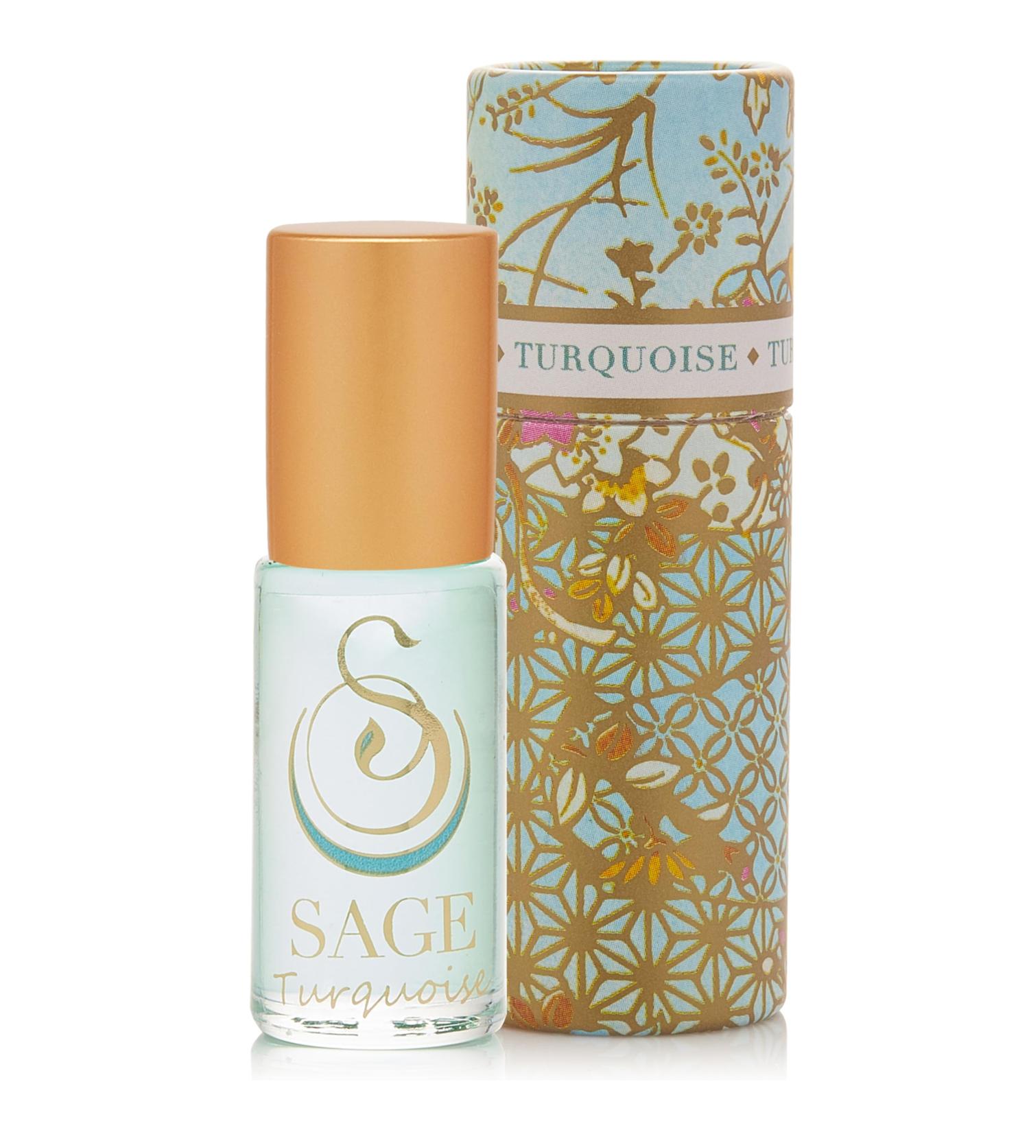 Turqouise Gemstone Roll-On Perfume Oil (1/8 Oz) - Travel Perfume Vegan Perfume Oil - Feel Subtle Hint of Waterflower-Infused Musk & Mysore Sandalwood Turquoise 1/8 Oz Perfume Oil Roll-On - Buy Online on GoSupps.com