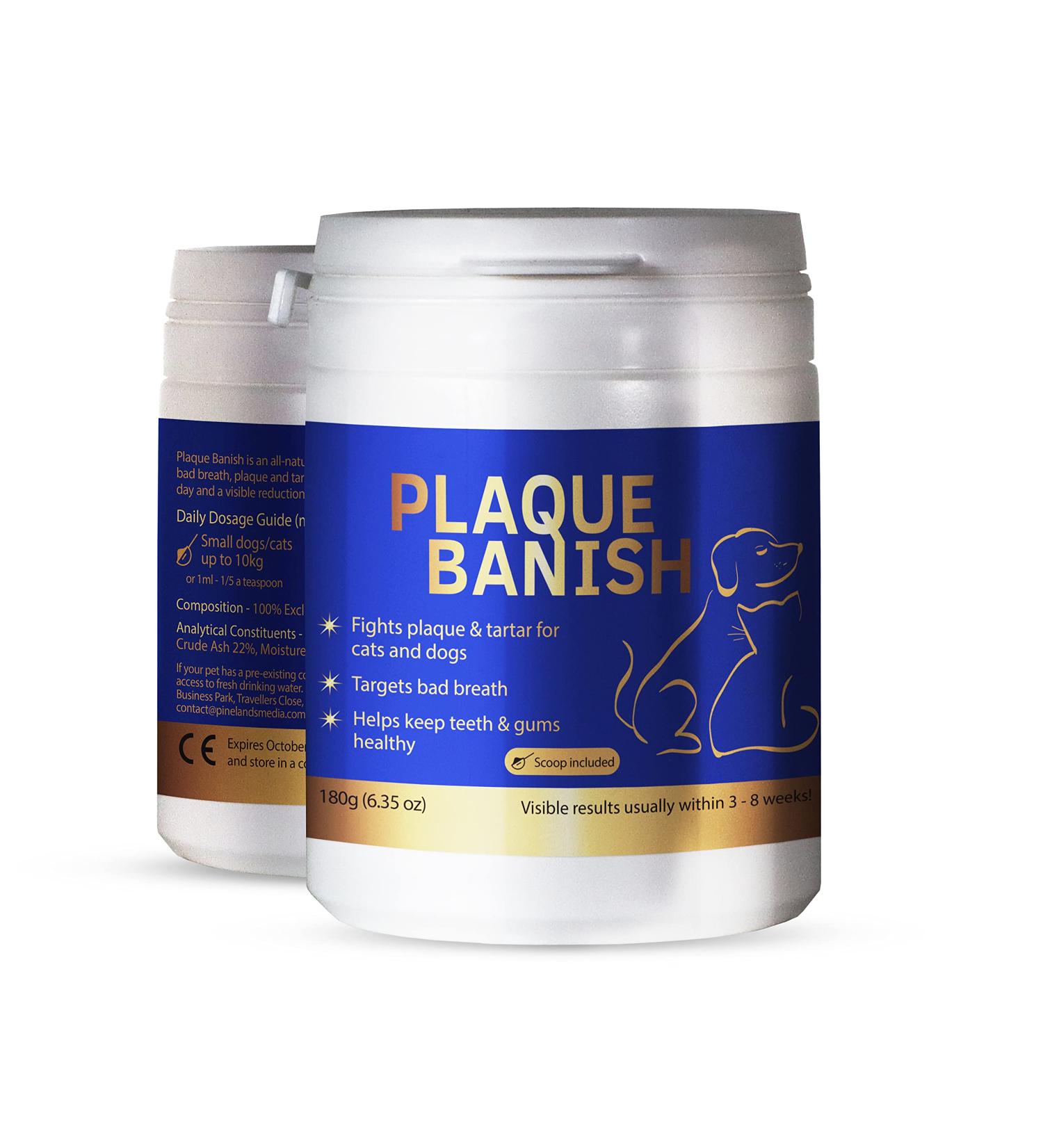 Plaque Banish 100% Natural Plaque Off & Tartar Remover for Dogs & Cats - Freshen Breath, Promote Dental Health, Prevent Build Up | 6.35oz - Buy Online on GoSupps.com