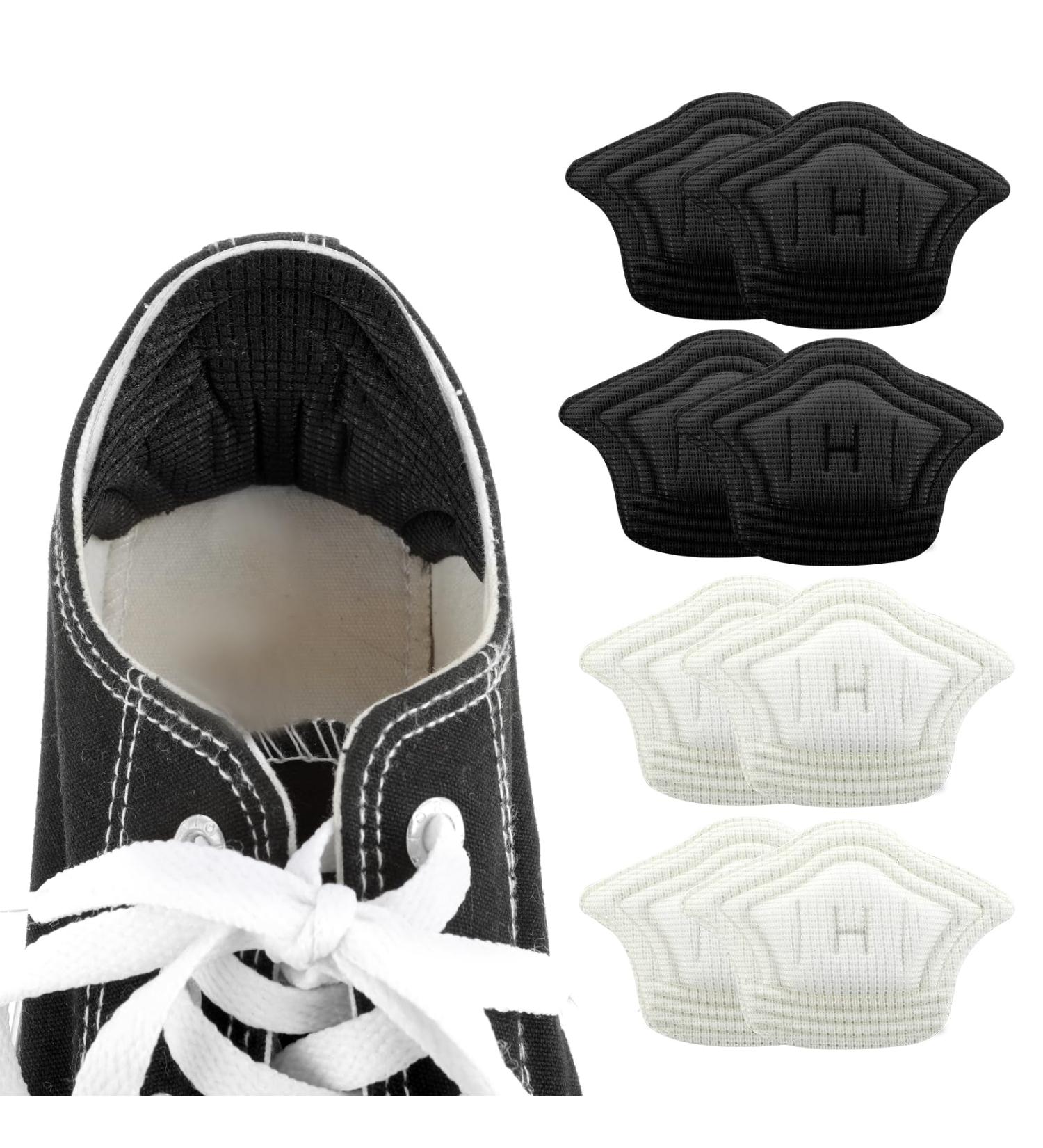 Shop WLLHYF 4 Pairs Self-Adhesive Heel Pads - Anti-Blister Cushion Inserts for Loose Shoes (Black & Apricot) - Universal Fit for Men & Women - Buy Online on GoSupps.com