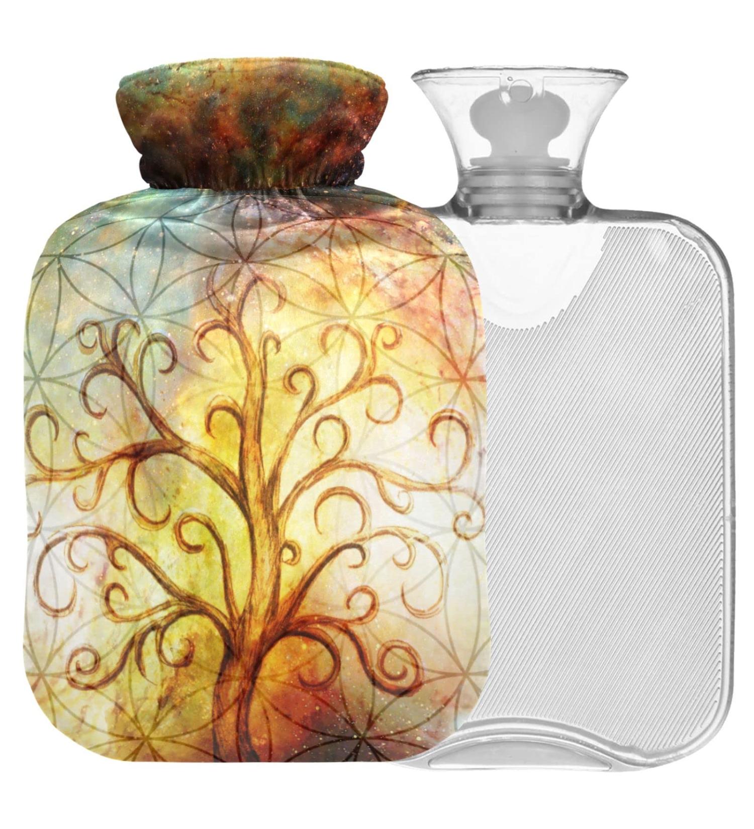 NAANLE Galaxy Tree of Life Hot Water Bottle with Cover - 2L Heat Bottle for Back Pain Relief Hand & Foot Warmer Neck Warmth & Cold Therapy - International Shipping - Buy Online on GoSupps.com