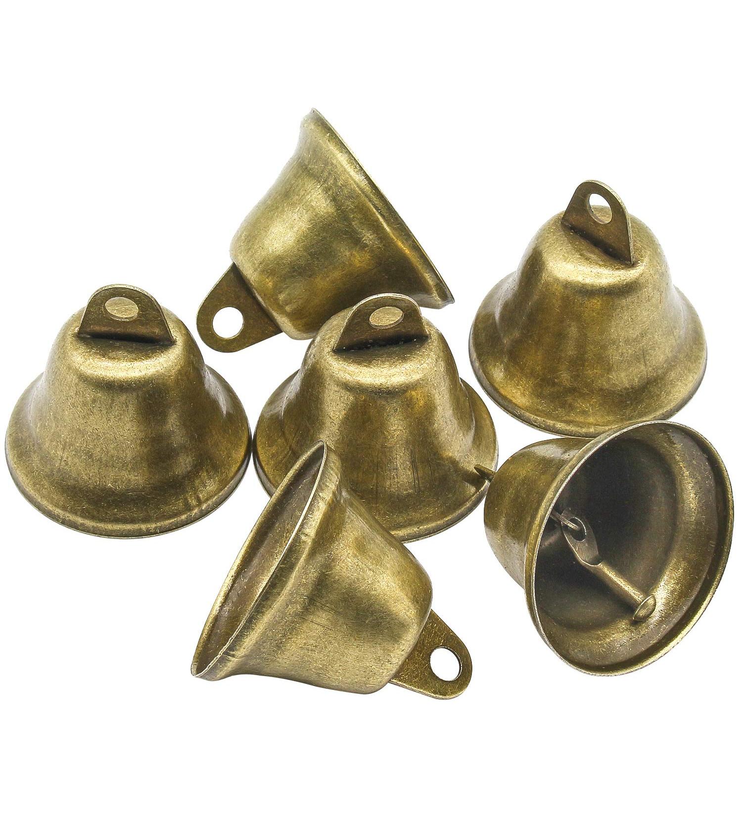 Favordrory 70PCS 38mm/1.5inch Vintage Bronze Jingle Bells - Perfect for Dog Training, Wind Chimes, and Christmas Decor - Buy Online on GoSupps.com