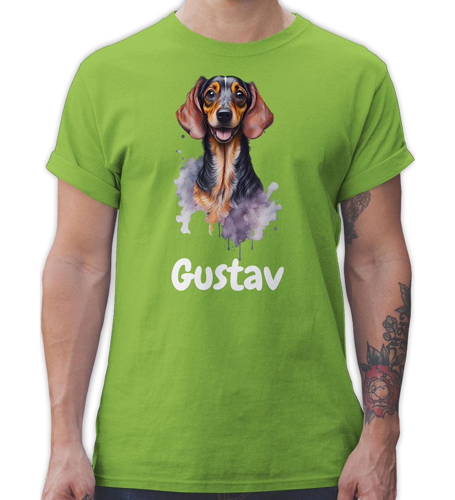 Personalized Dachshund T-Shirt for Dog Owners - Gift by Shirtracer - Custom Name Available - Light Green L - Buy Online on GoSupps.com