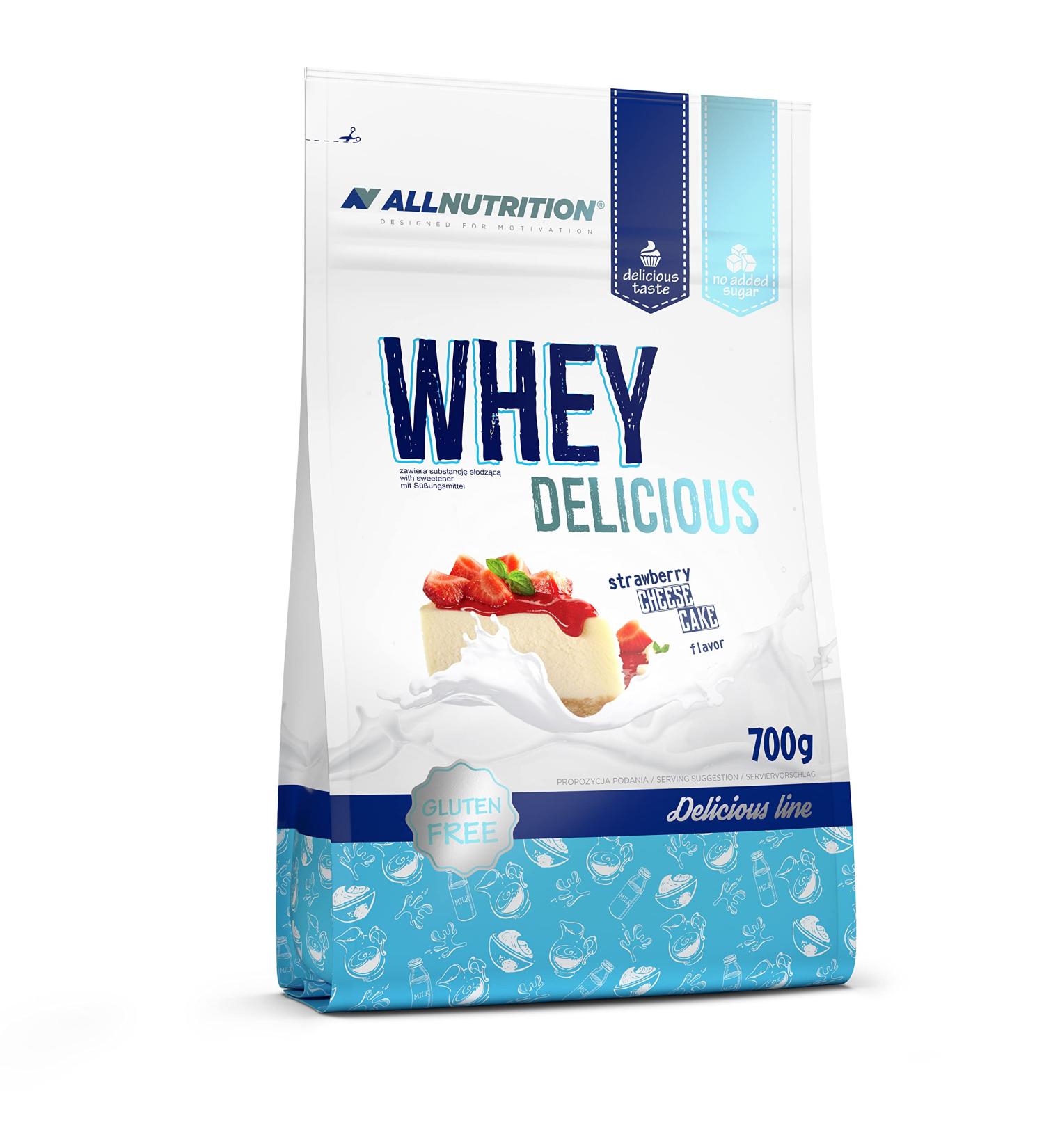 Allnutrition Whey Delicious Strawberry with Hazelnuts - 700 g