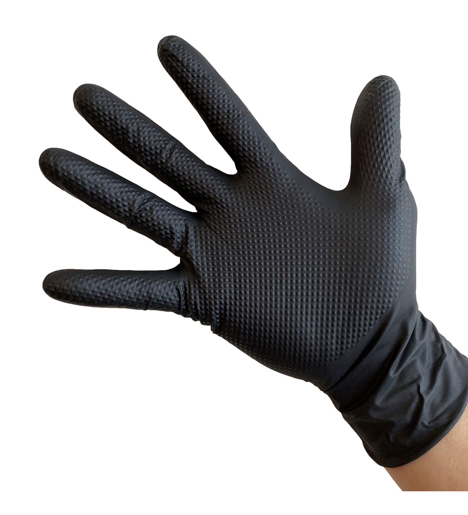 KingSeal UltraBlack PRO-3D Nitrile Exam Gloves 8 MIL Diamond-Texture Grip - 100 Count, Medium Size - Buy Online on GoSupps.com