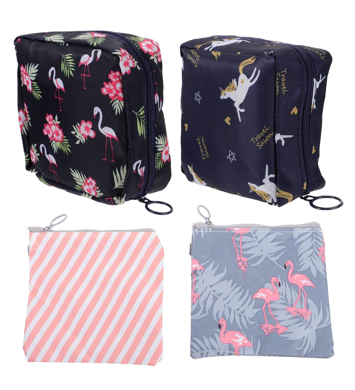 Storage Bags for Women's Bandages - 4 Pack Zipper Bags for Periods | Perfect First Period Gifts for Girls & Teenage Girls | Multi-Colored Collection - Buy Online on GoSupps.com