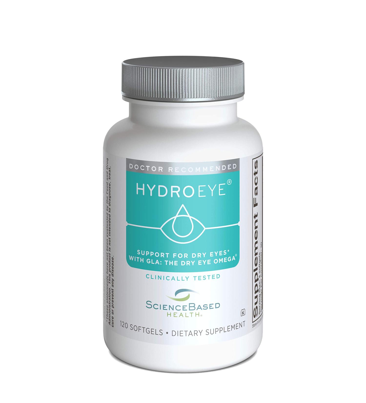 HydroEye Softgels - Dry Eye Relief - 120 Count with GLA, EPA, DHA & Key Nutrients - Buy Online on GoSupps.com