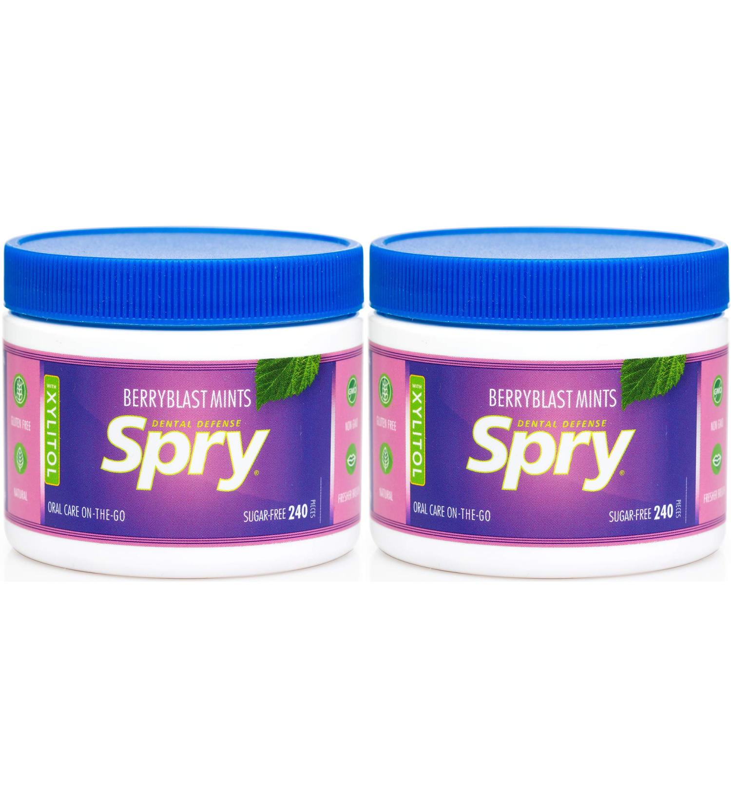 Xlear Spry Berryblast Sugar-Free Mints 240 Count - Fresh Breath & Oral Care - Buy Online on GoSupps.com