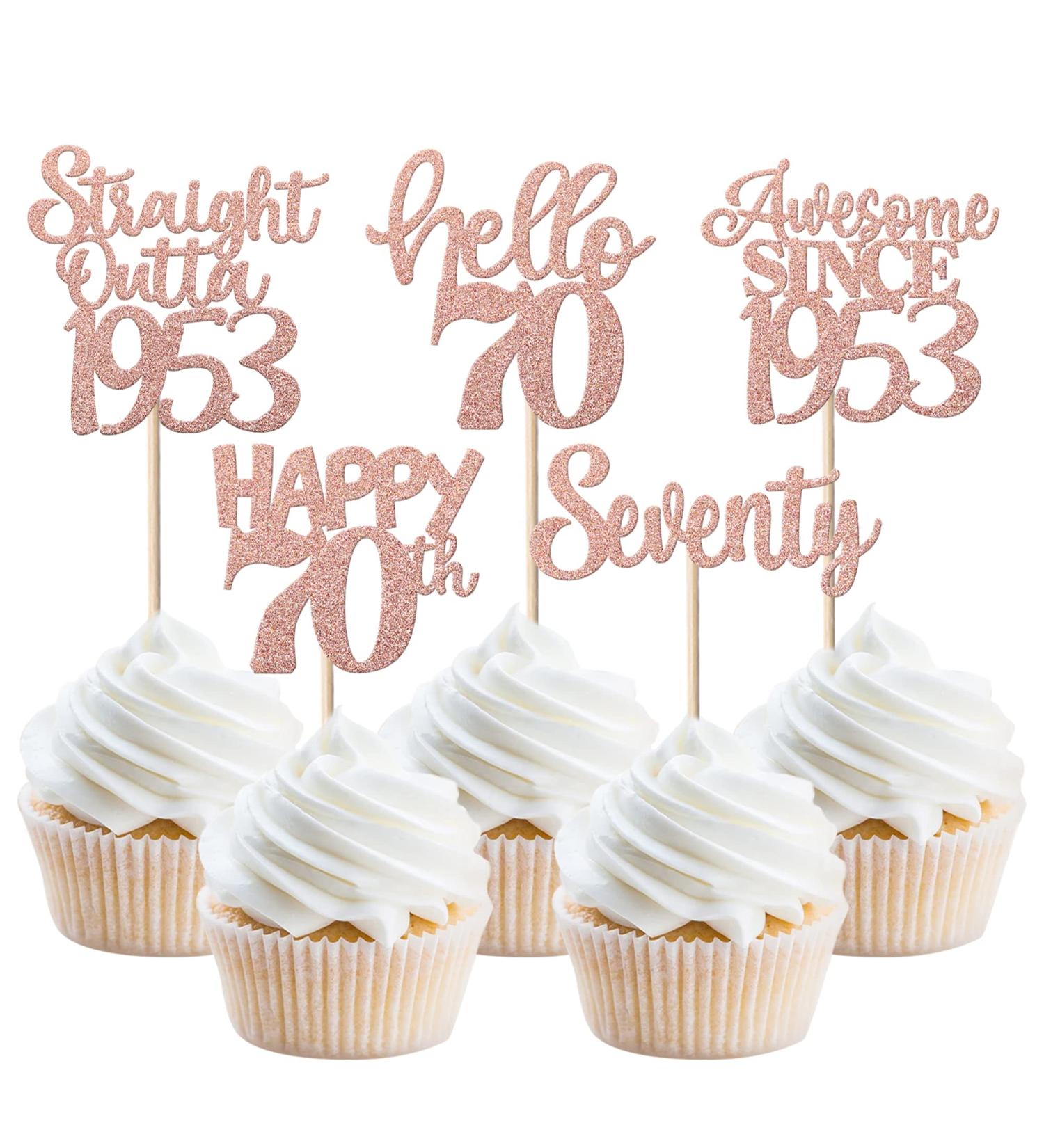 30 Pieces Straight Outta1953 Cupcake Toppers Awesome Since 1953 Cake Decorations Cheers on 70 Fabulous Seventy Cake Toppers 70th Birthday Wedding Anniversary Party Cake Decorations Rose Gold Rose Gold 70th - Buy Online on GoSupps.com