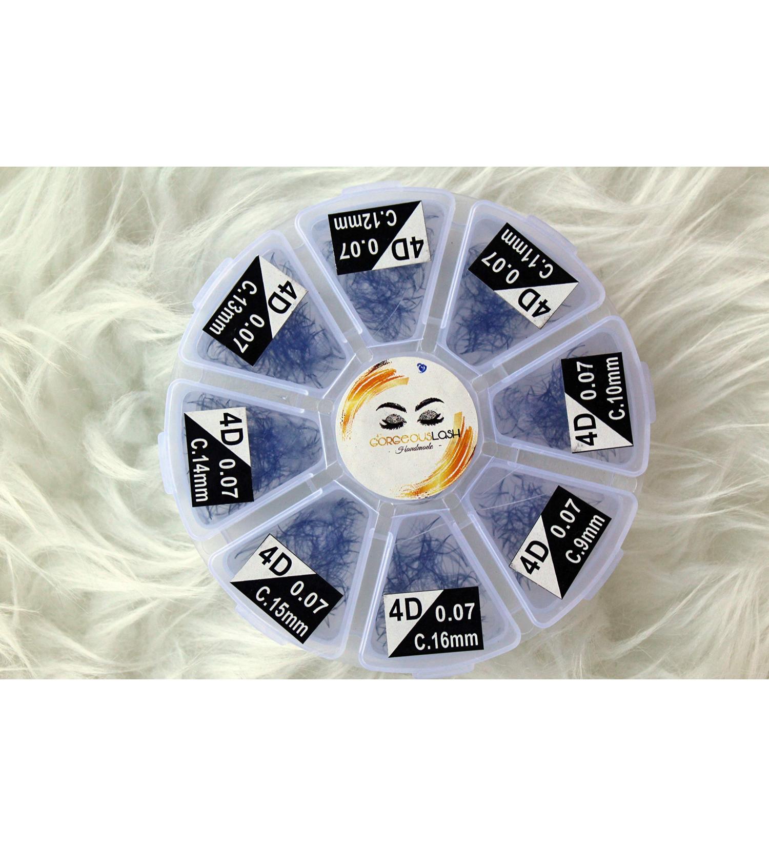 GorgeousLash 1200 Fans 8D-3D Mixed Curl D Lashes | Handmade 0.07mm Diameter | Ready to Ship - Buy Online on GoSupps.com
