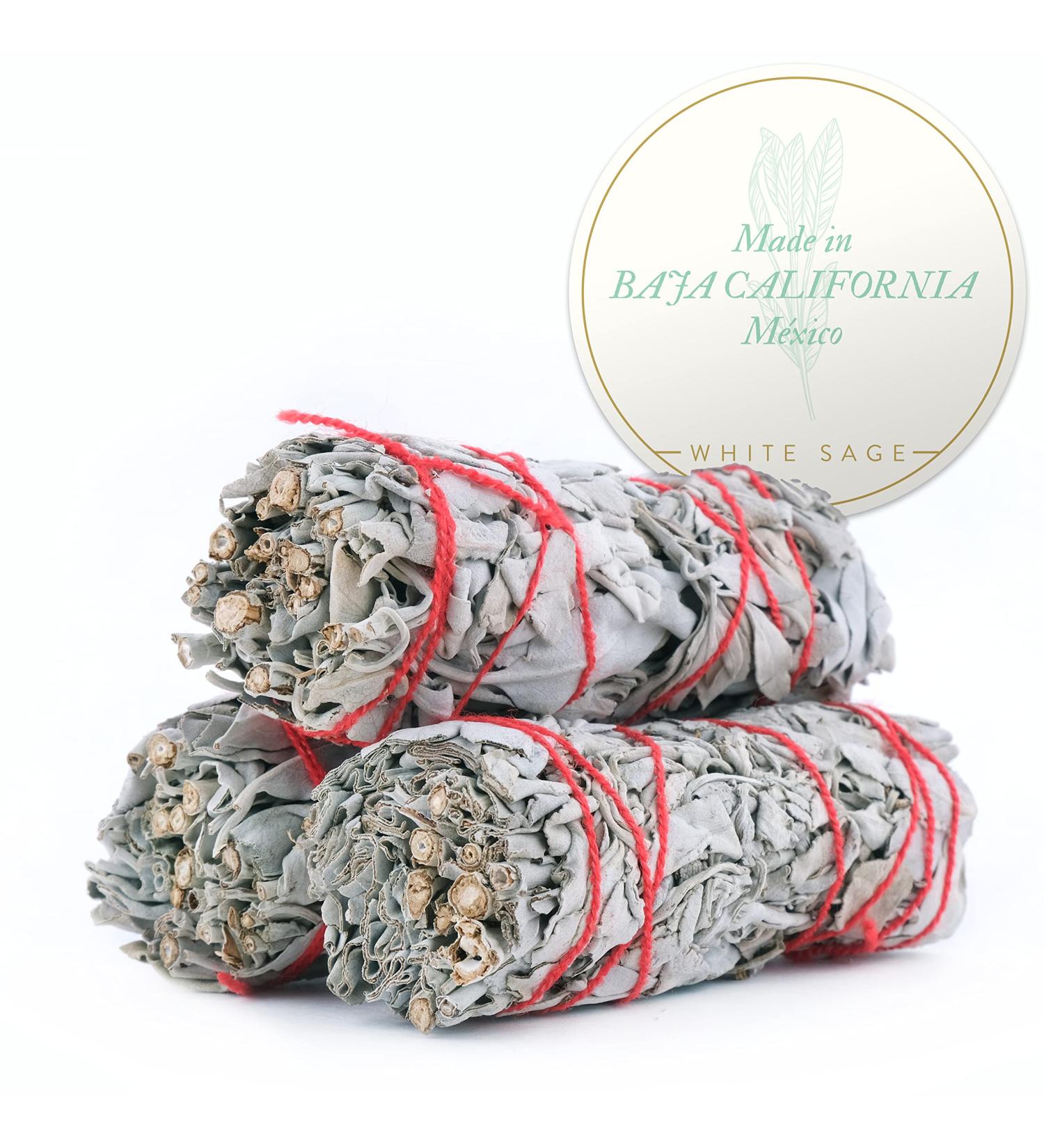 Organic White Sage Sticks (3 Pack) - Smudge Sticks for Cleansing and Healing | Sustainably Sourced Baja California White Sage - Buy Online on GoSupps.com
