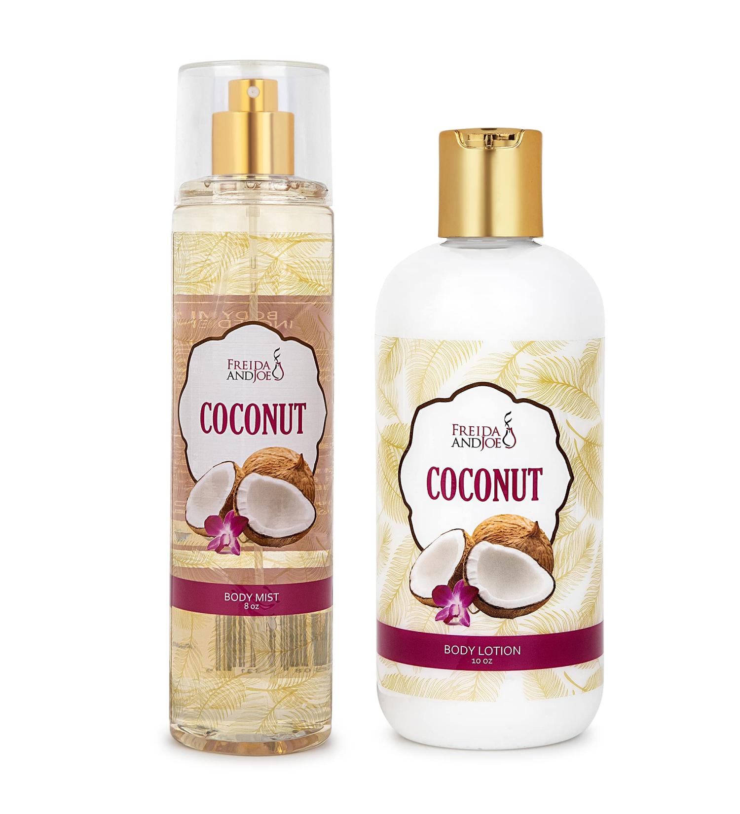 Luxury Home Spa Gift Set: 10oz Deep Moisturizing Body Lotion & 8oz Fine Fragrance Mist - Perfect Self-Care Combo for Women & Girls (Coconut - Buy Online on GoSupps.com