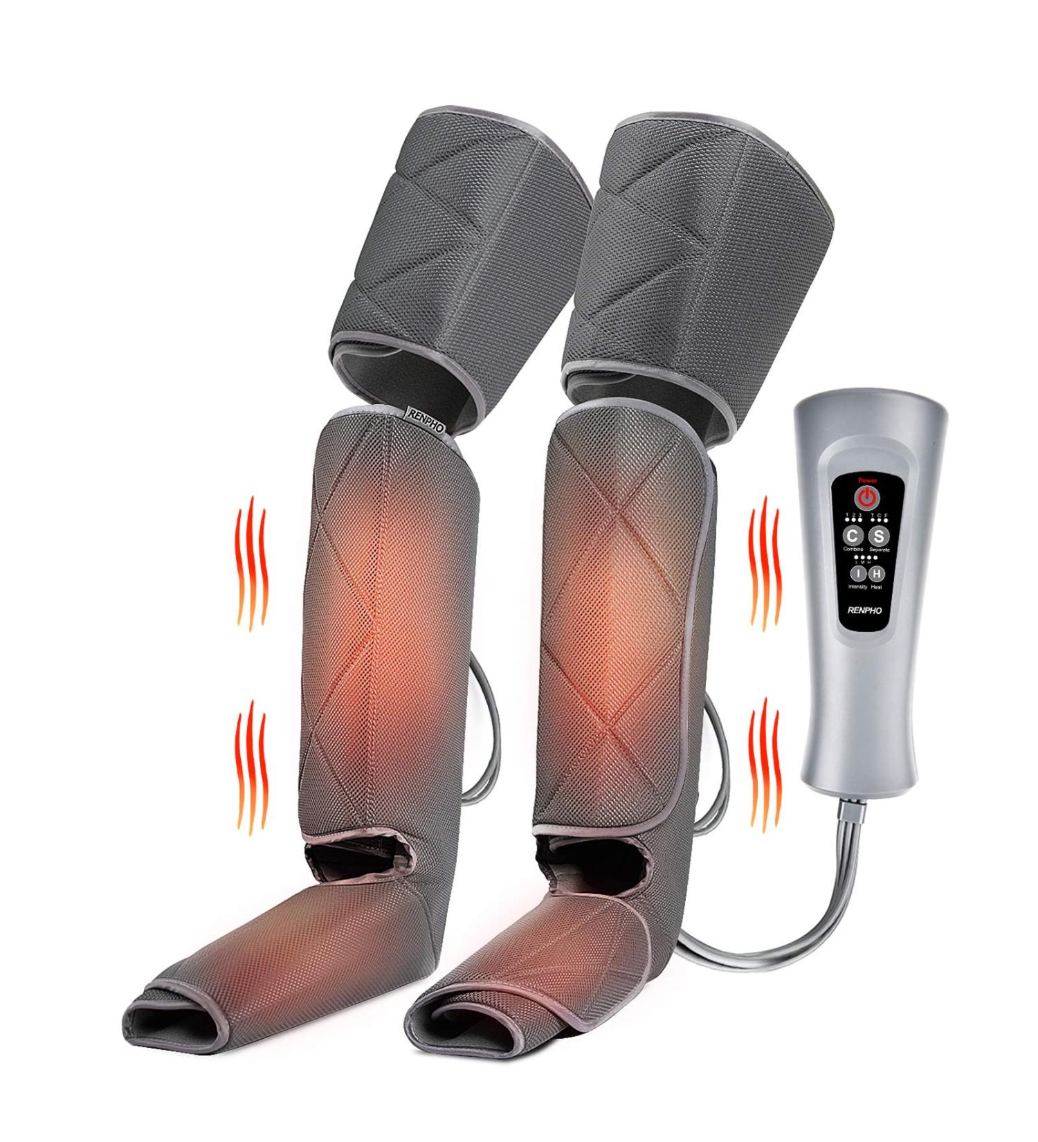 RENPHO Leg Massager with Heat - Air Compression Calf Thigh Foot Massage for Pain Relief - 6 Modes, 3 Intensities - Gifts for Mom and Dad - Buy Online on GoSupps.com