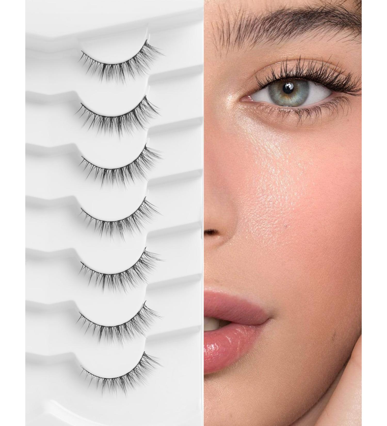 Natural Short Eyelashes | Wispy Fake Lashes for a Natural Look | K50 Graduated Style 10mm - Buy Online on GoSupps.com