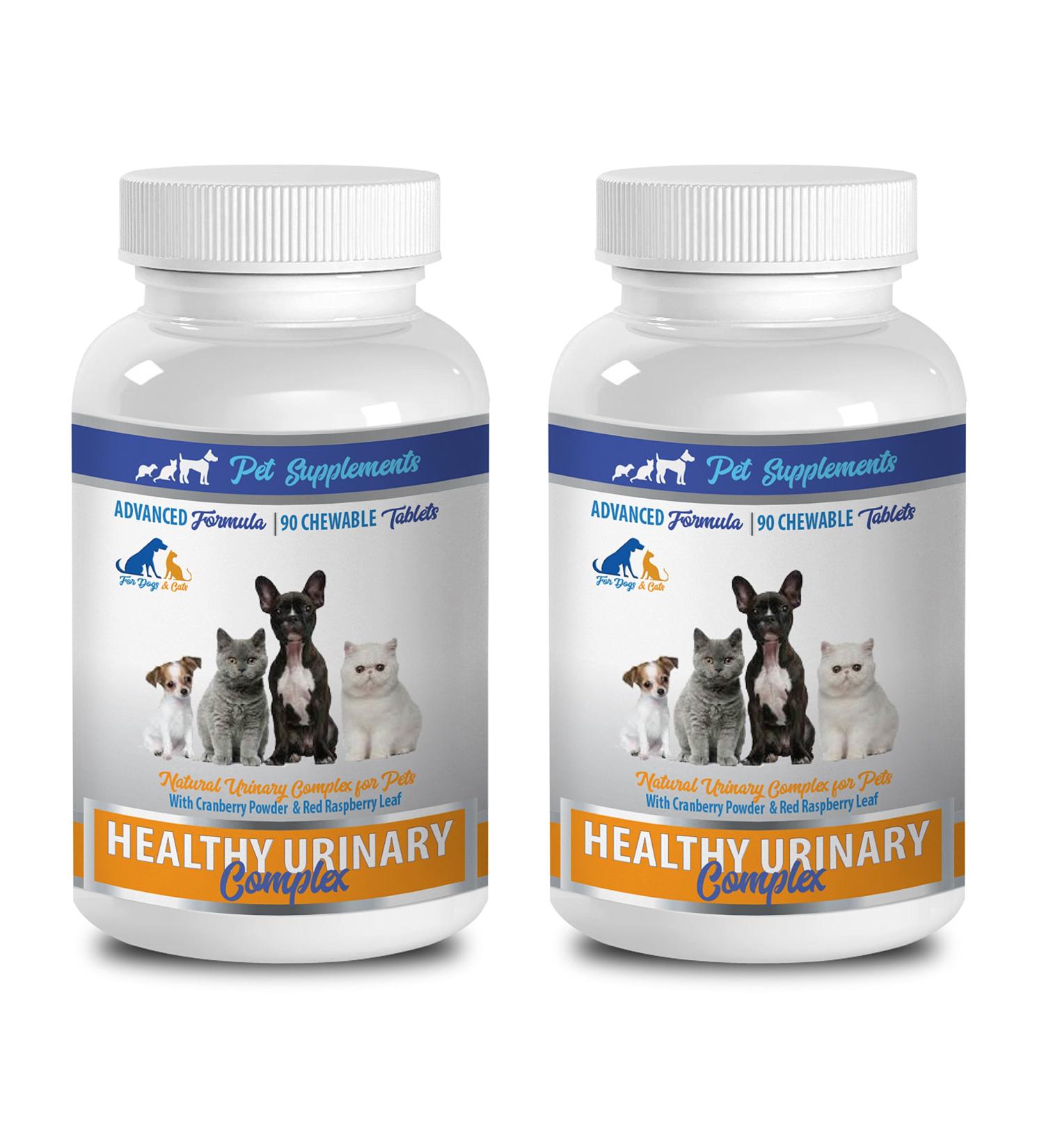 Pet Healthy Urinary Complex - Natural Cat & Dog Treats for Urinary Tract Health - Vets Recommended Cranberry Chews - 180 Treats (2 Bottles - Buy Online on GoSupps.com