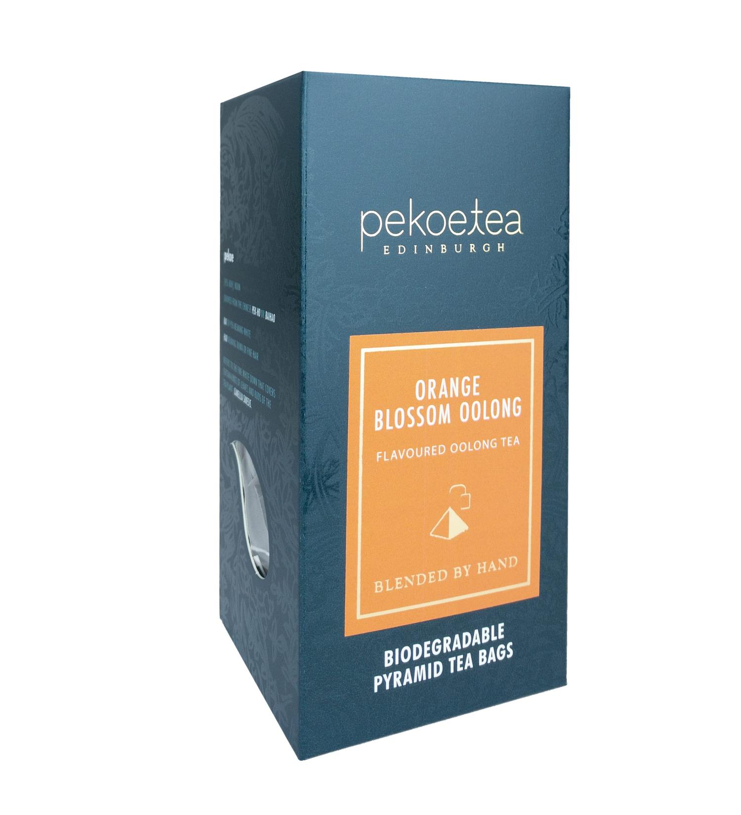 PekoeTea Edinburgh Orange Blossom Oolong Tea - Taiwanese Luxury Blend - 15 Tea Bags - Buy Online on GoSupps.com