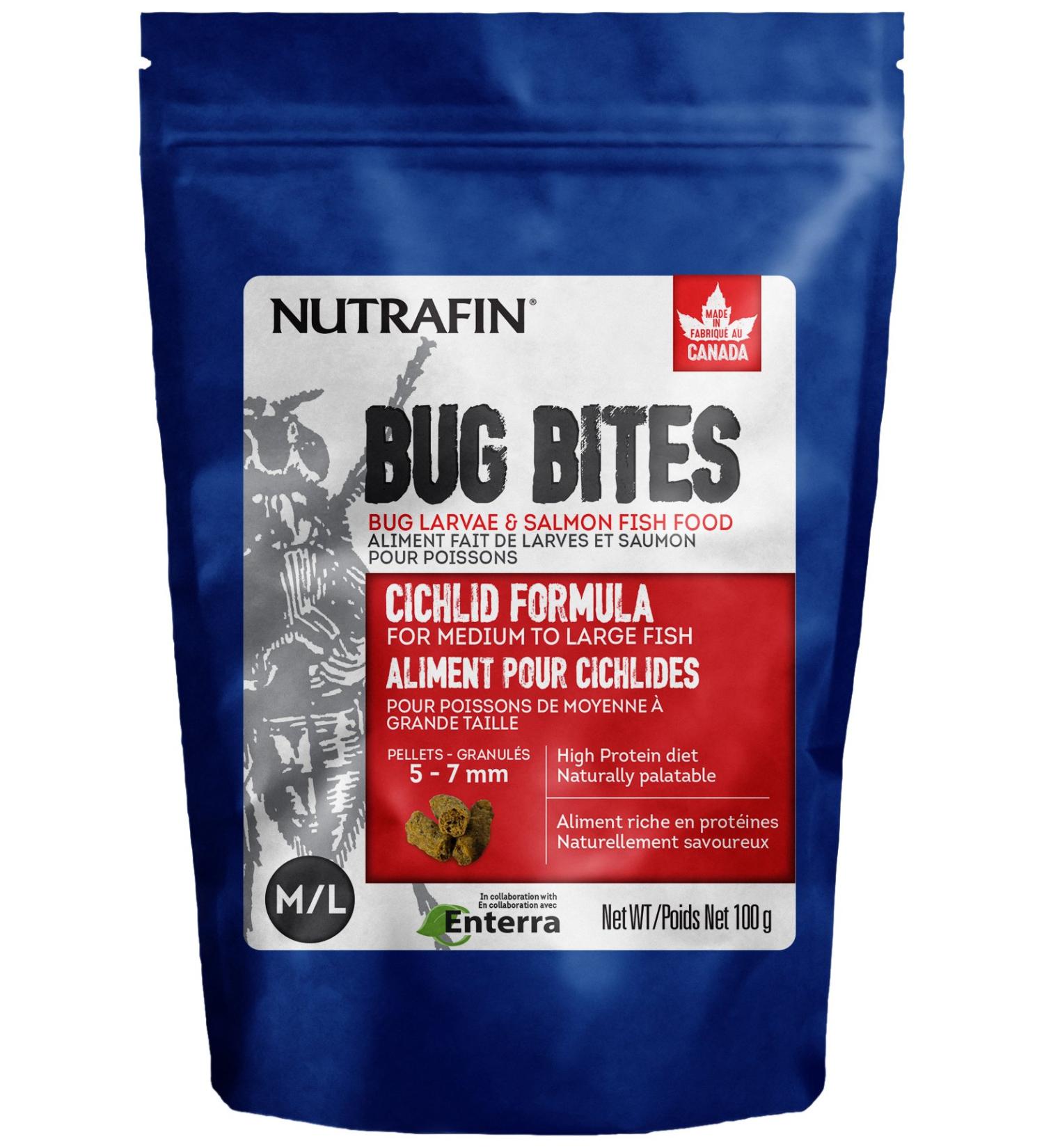 Nutrafin Bug Bites Cichlid Formula 5-7 mm pellets Cichlids - Buy Online on GoSupps.com